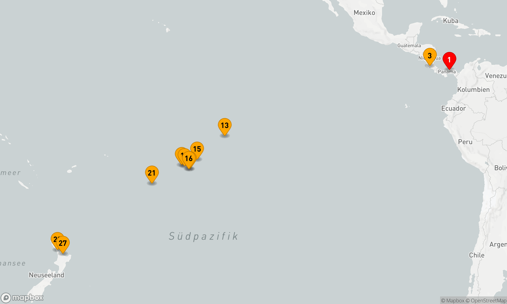 Route 28 Nächte - Von Panama bis Auckland