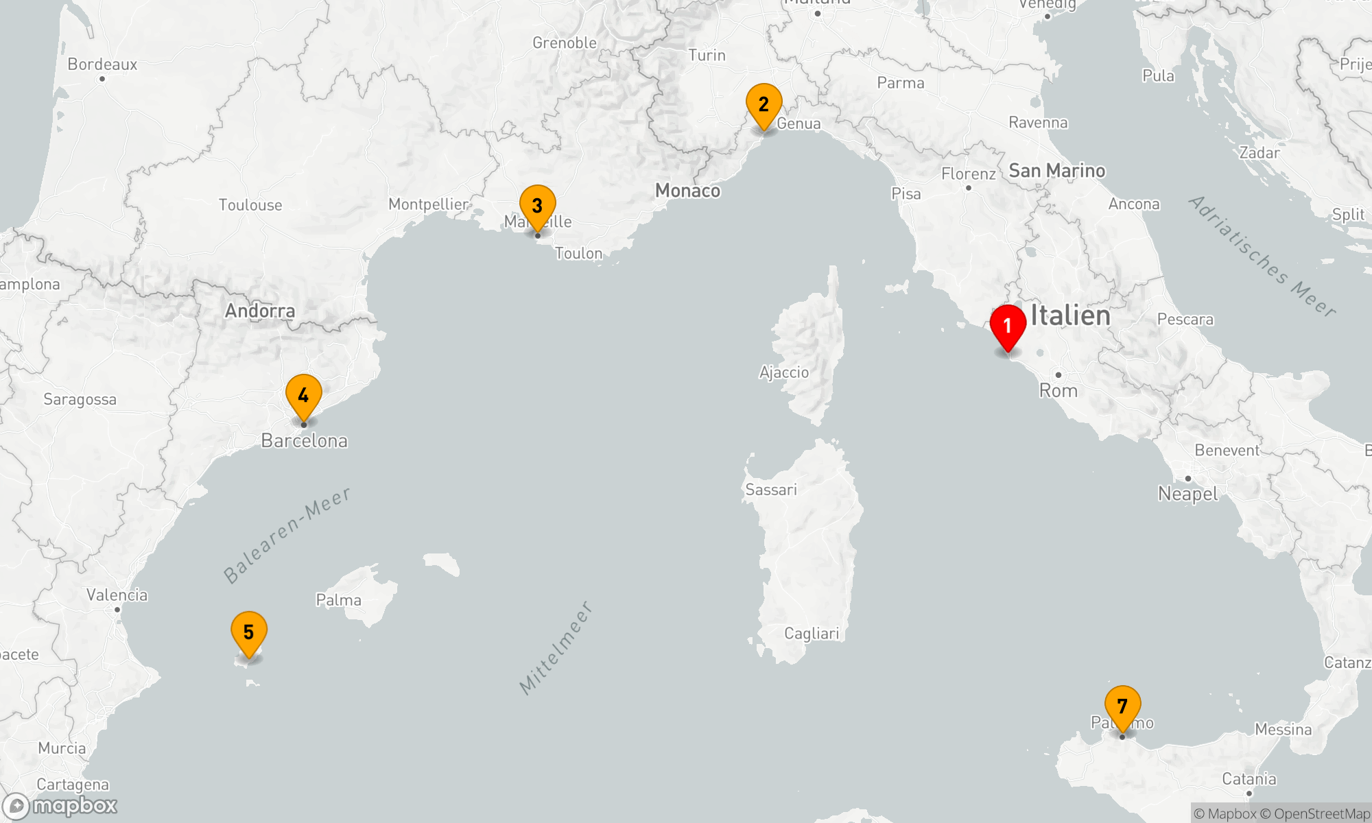 Route 7 Nächte - Mittelmeerzauber: Kultur- und Küstenschätze