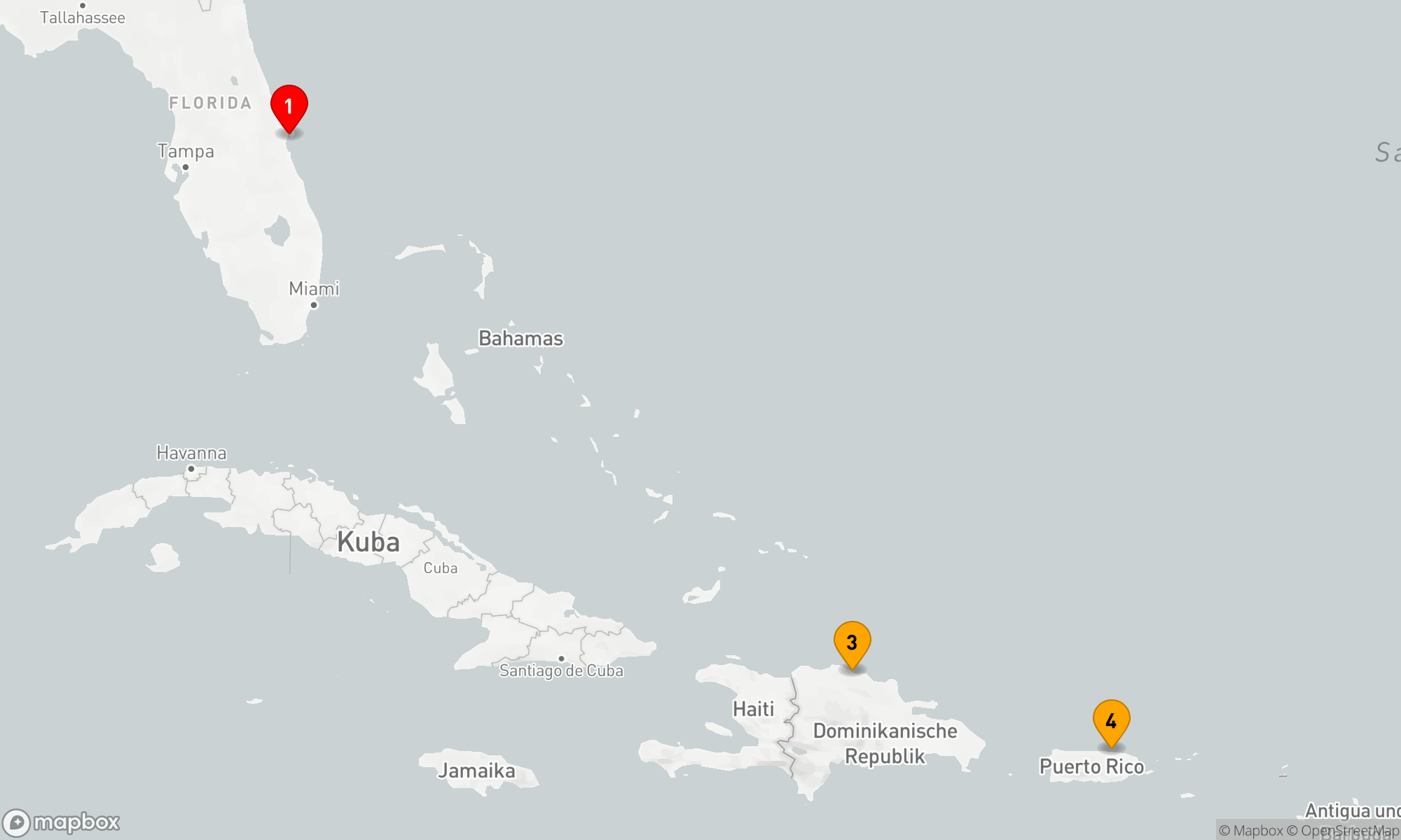 Route 3 Nächte - Karibische Entdecker-Tour