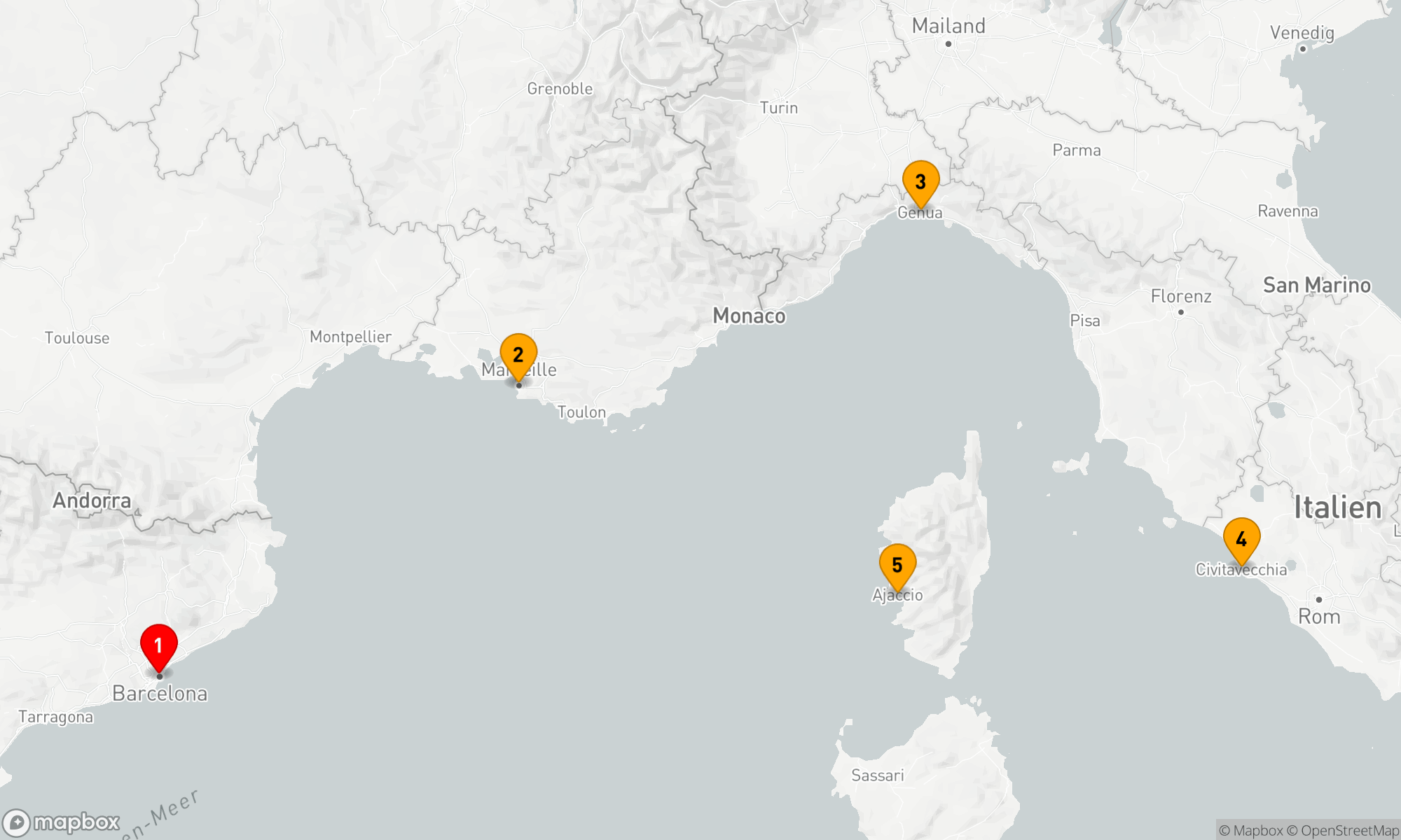 Route 6 Nächte - Mediterrane Entdeckungsreise ab Barcelona