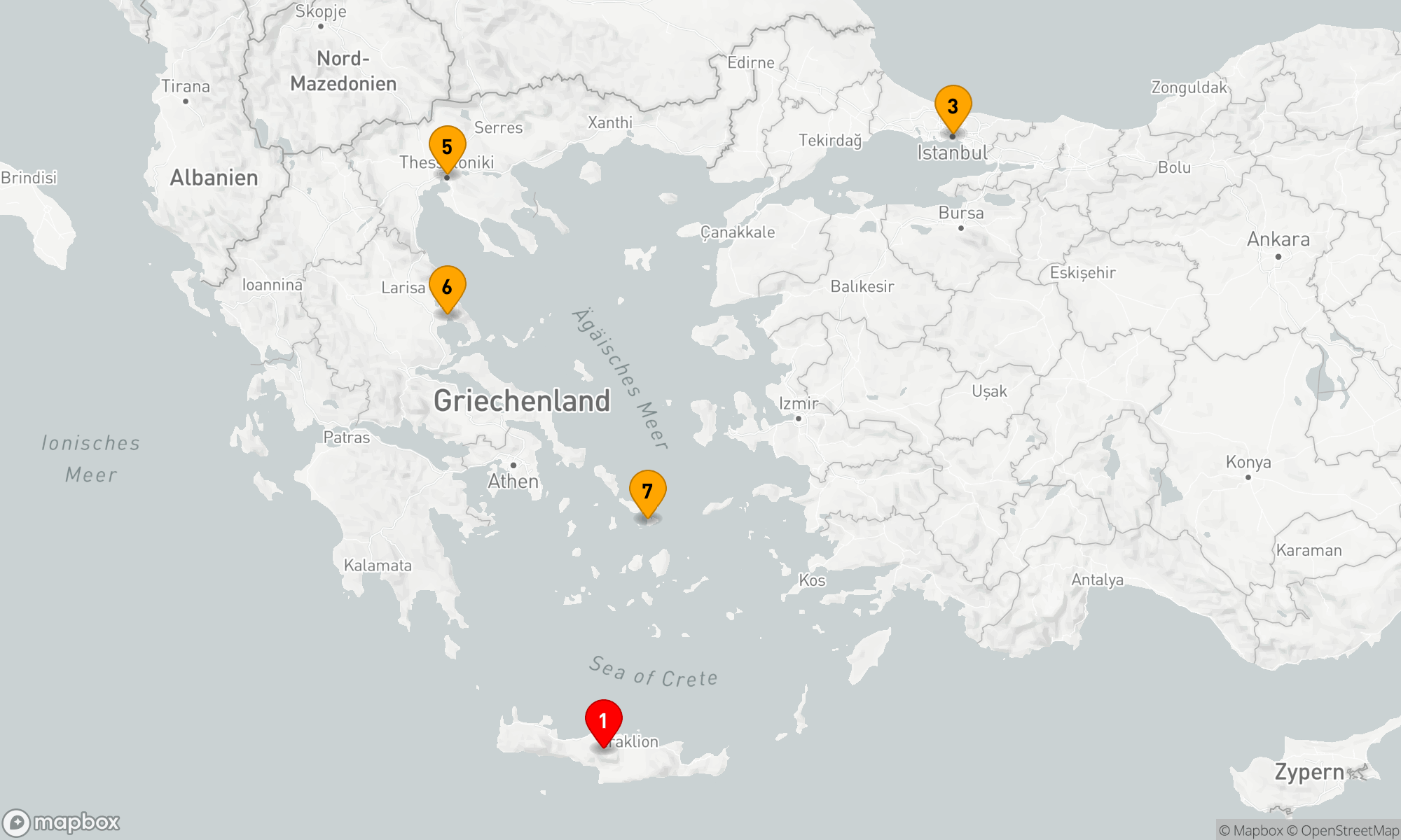 Route 7 Nächte - Östliches Mittelmeer mit Istanbul
