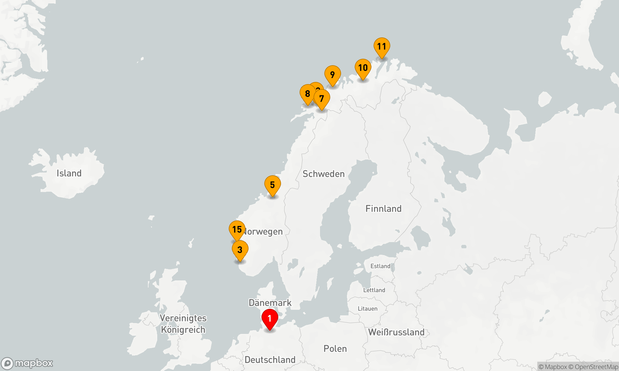 Route 16 Nächte - Mit MS Amera bis ans Nordkap