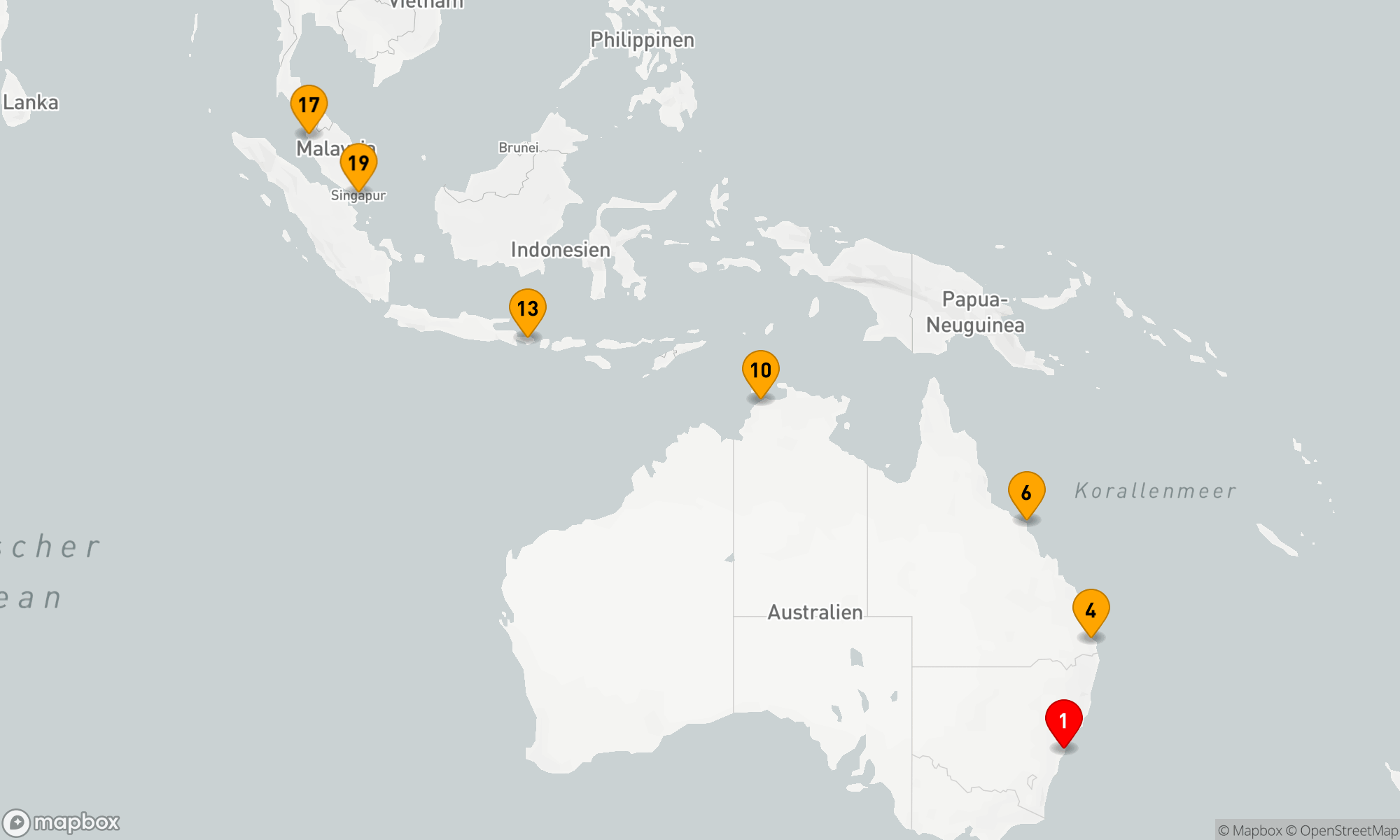 Route 18 Nächte - Asien und Australien