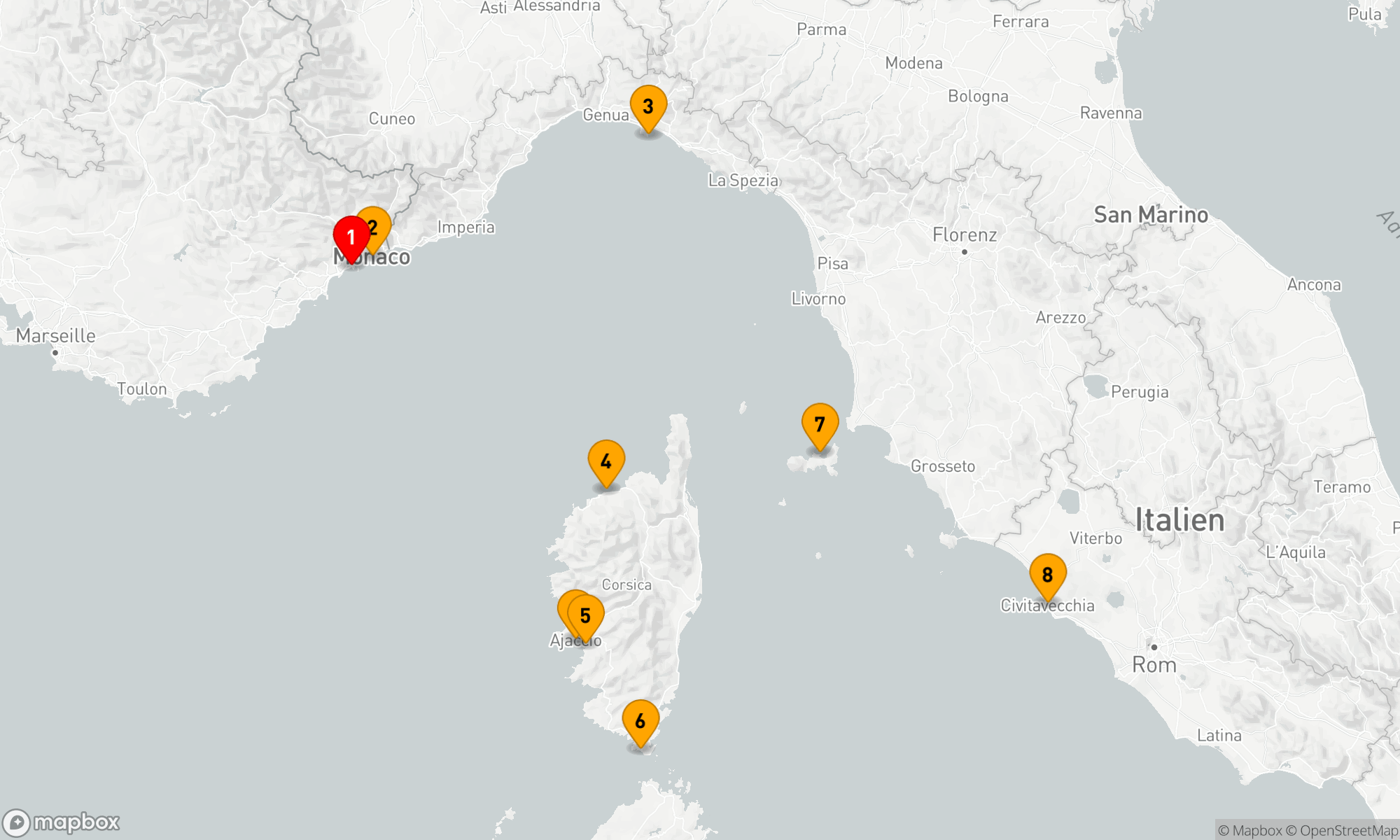 Route 7 Nächte - Schätze Korsikas