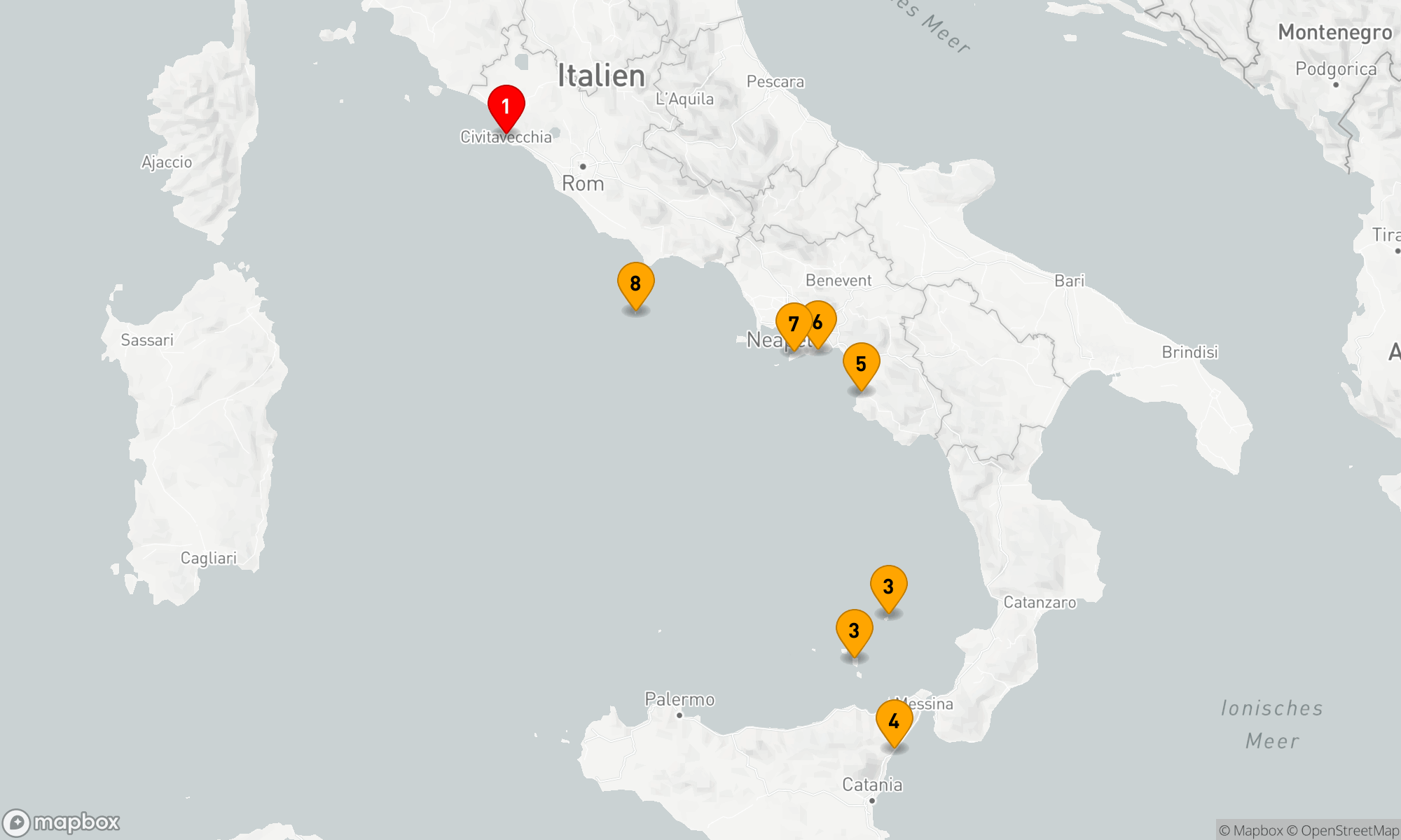 Route 8 Nächte - Italiens südliche Juwelen