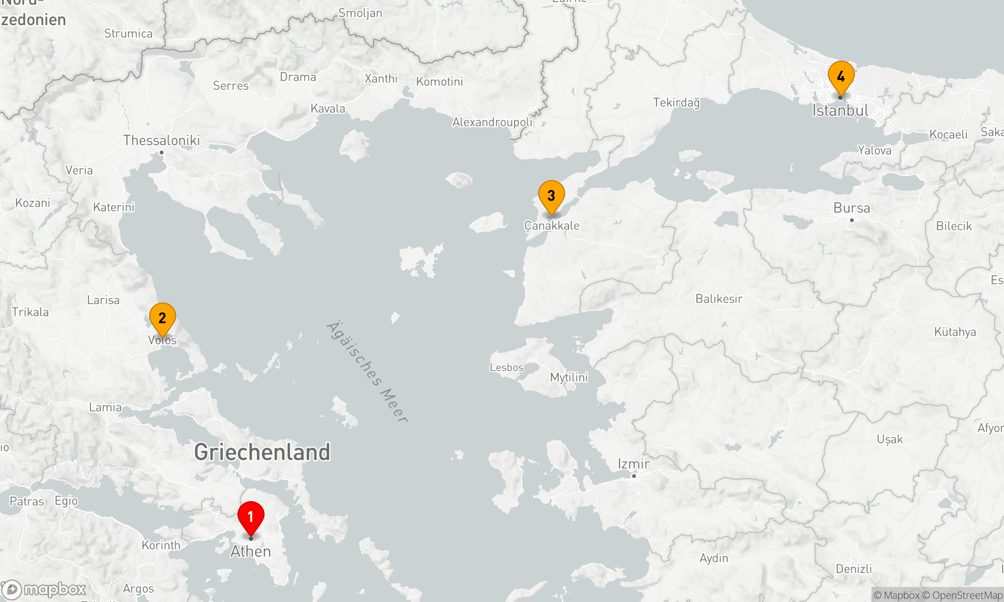 Route 3 Nächte - Hellenische Entdeckungsreise