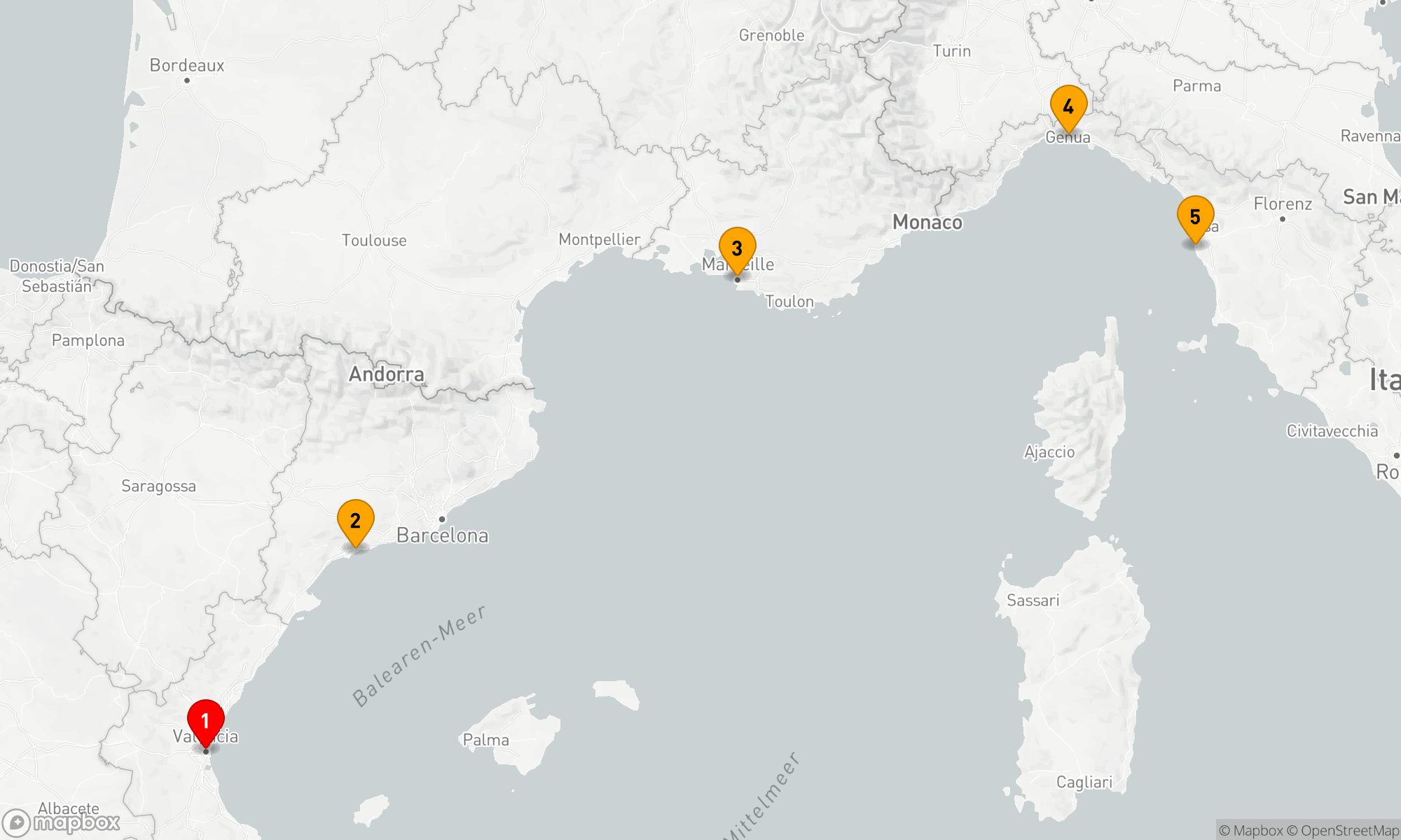 Route 6 Nächte - Mediterrane Entdeckungskreuzfahrt