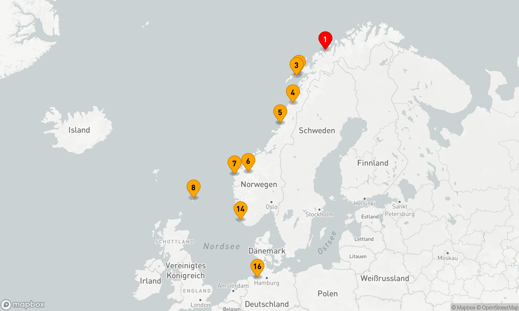 Route 15 Nächte - Expedition Norwegen und Shetlandinseln: Kontrastwelten am Rande Europas (NAT2819)