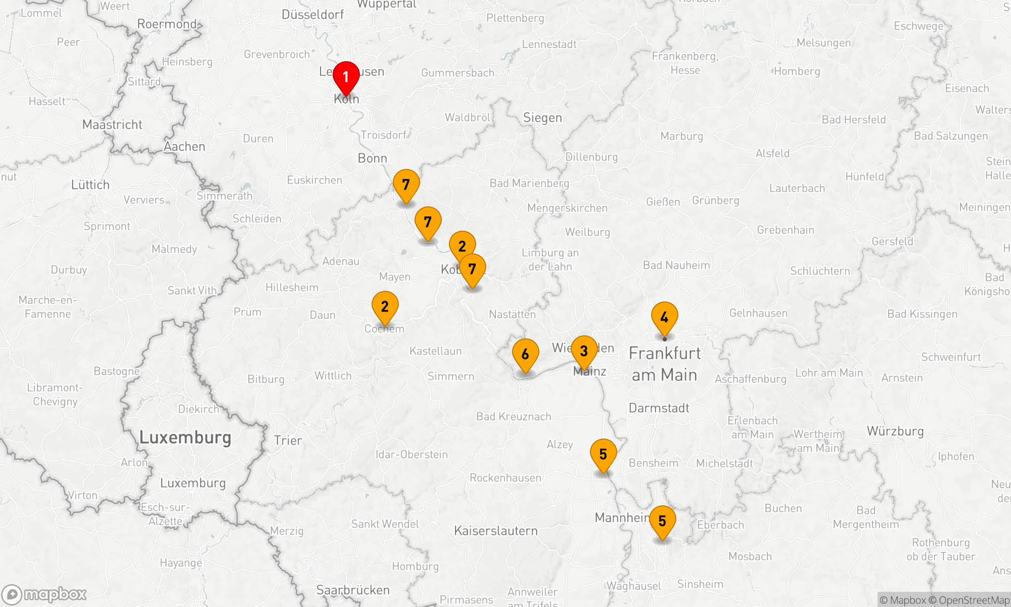 Route 7 Nächte - Rhein in Flammen - Rüdesheim