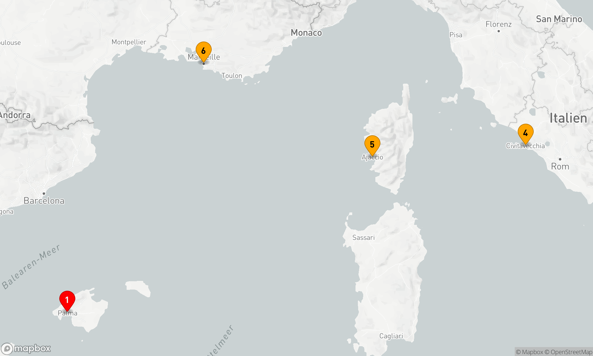 Route 7 Nächte - Willkommensreise mit Korsika