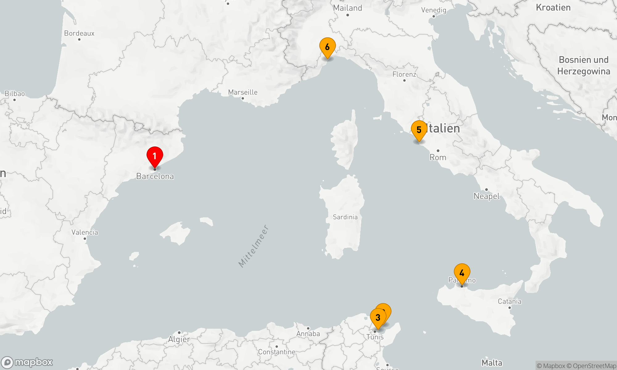 Route 5 Nächte - Mediterranes Wunder: Vom Katalanischen Zauberland zur Italienischen Riviera