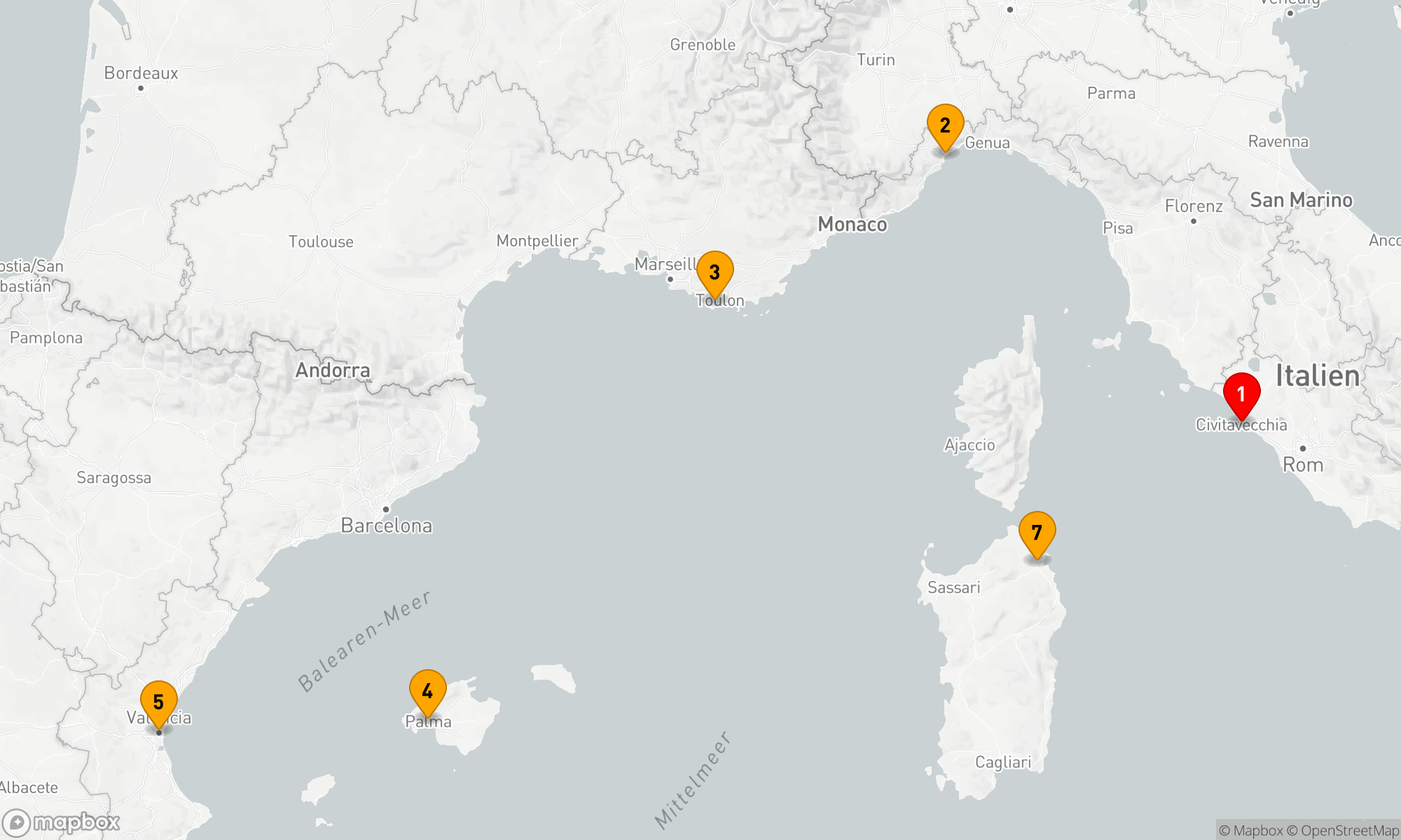 Route 7 Nächte - Mediterrane Entdeckungsfahrt