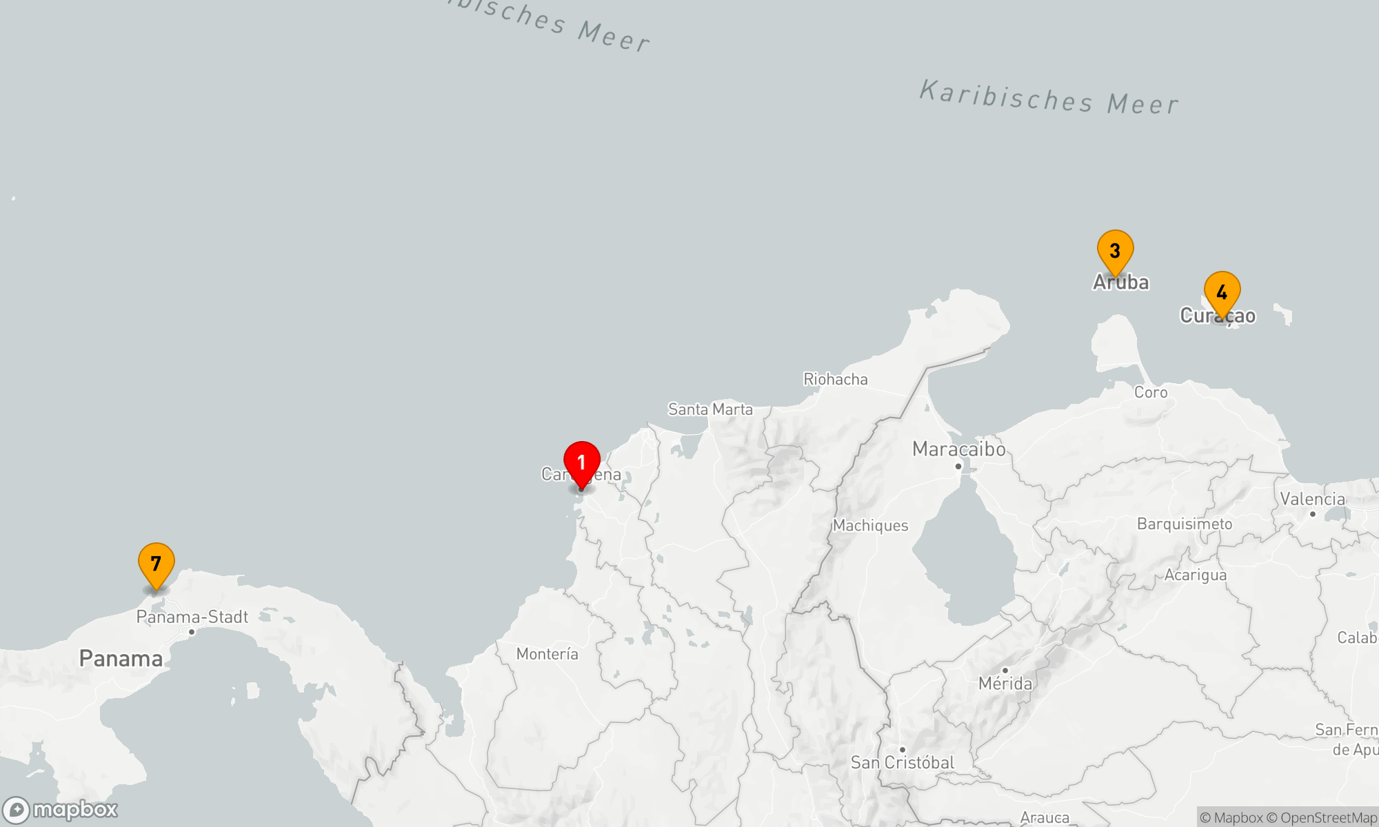 Route 6 Nächte - KREUZFAHRT IN DER SÜDLICHEN KARIBIK