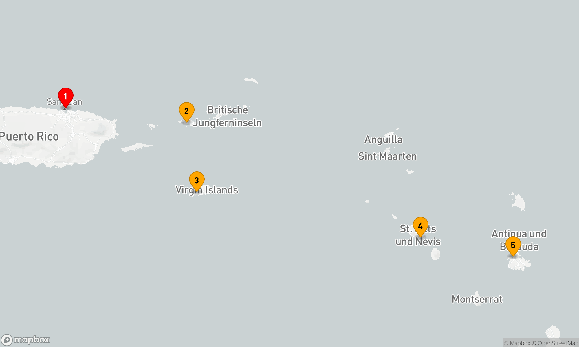 Route 6 Nächte - KREUZFAHRT IN DER SÜDLICHEN KARIBIK