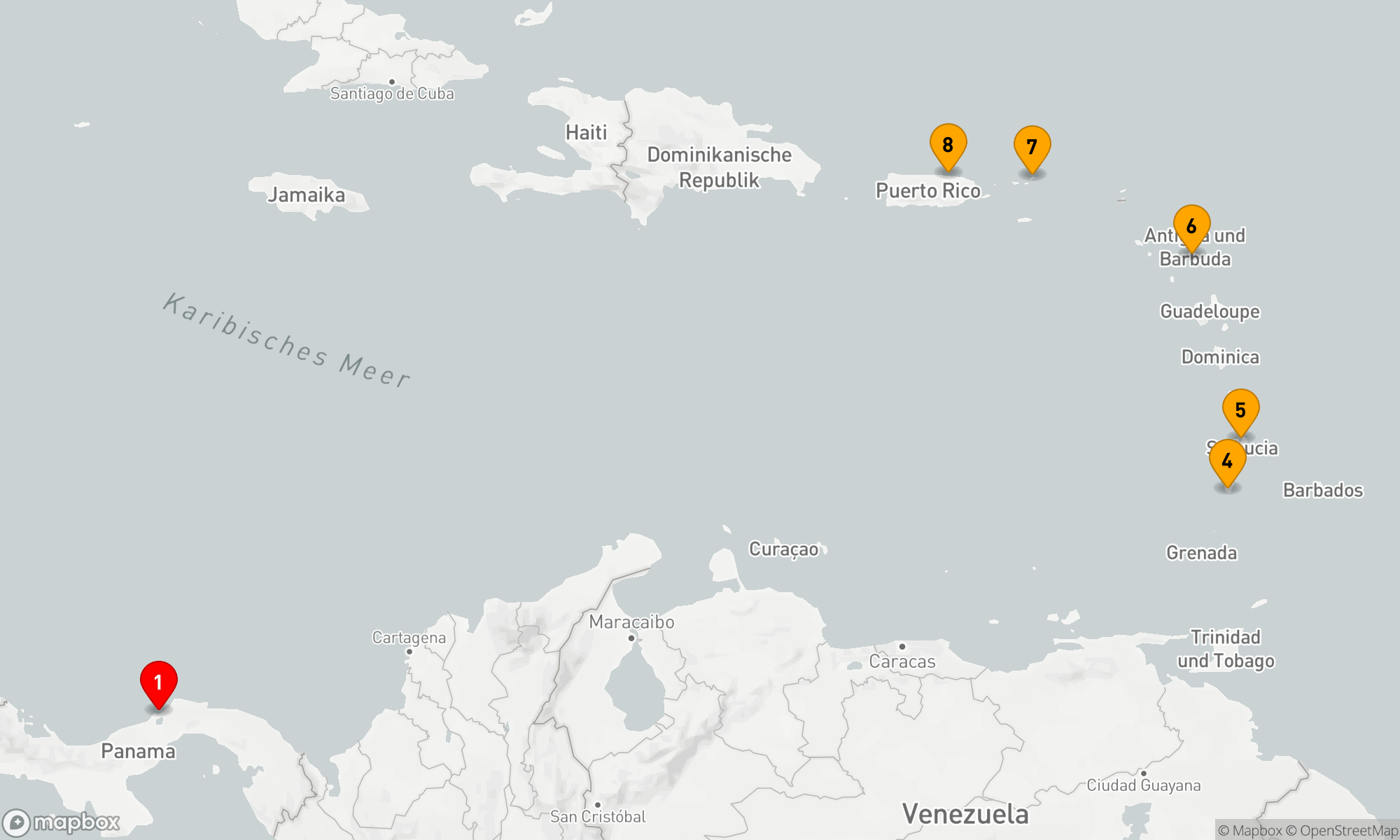 Route 7 Nächte - KREUZFAHRT VON COLON NACH SAN JUAN