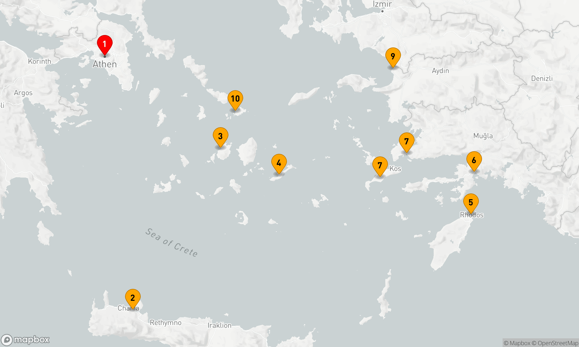 Route 10 Nächte - Die Wunder der griechischen Inseln und der Ägäischen Riviera