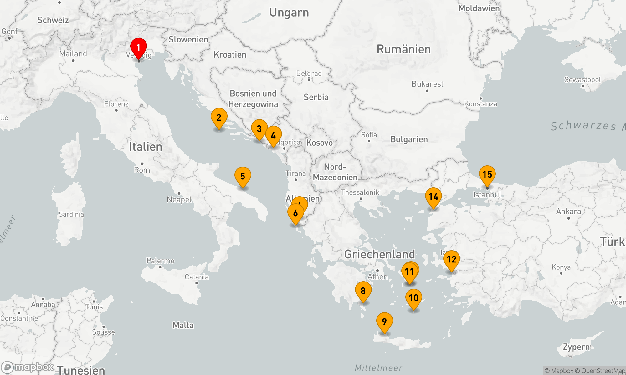 Route 14 Nächte - Ikonische griechische Inseln & Gallipoli-Halbinsel