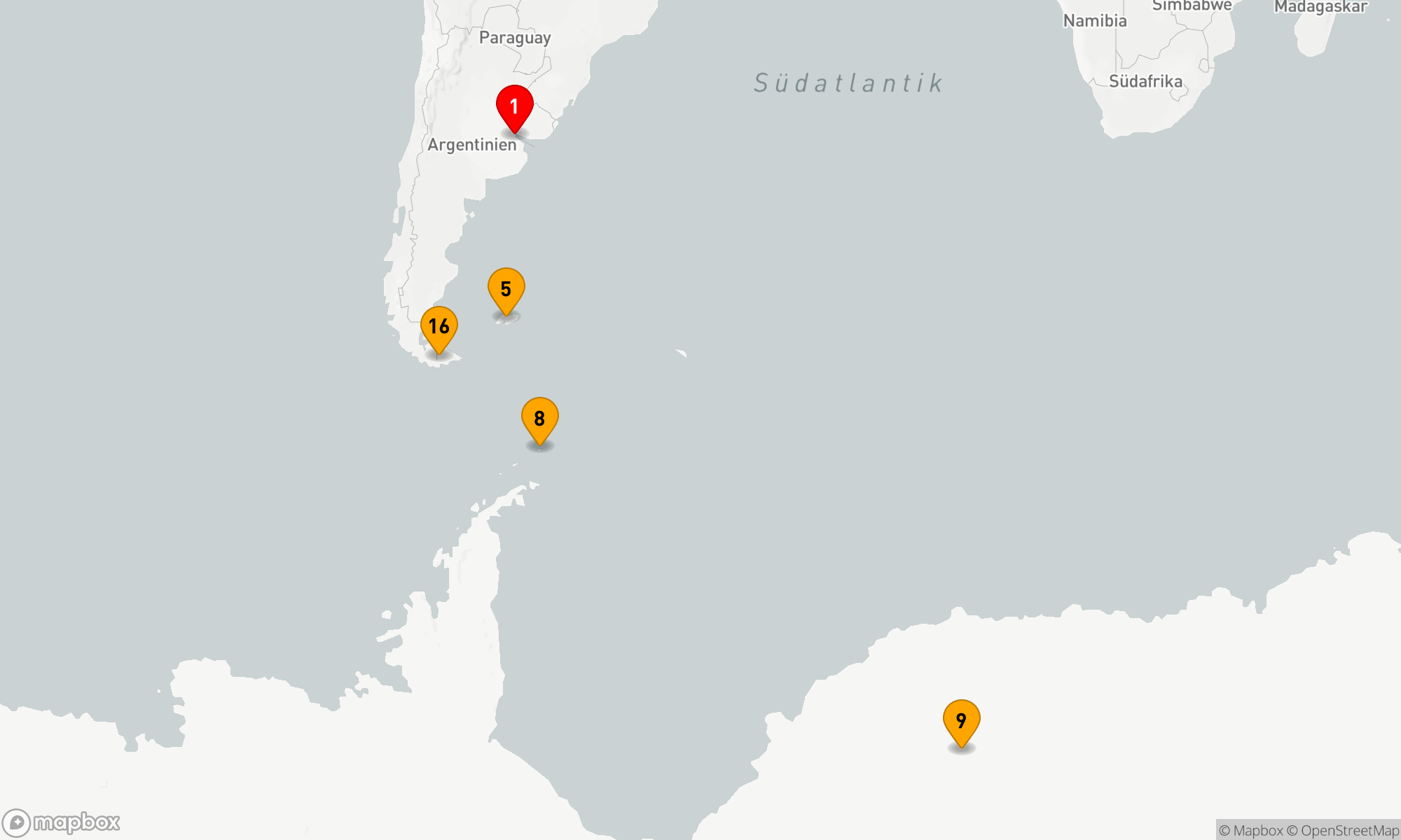 Route 15 Nächte - Antarktis & die Falklandinseln