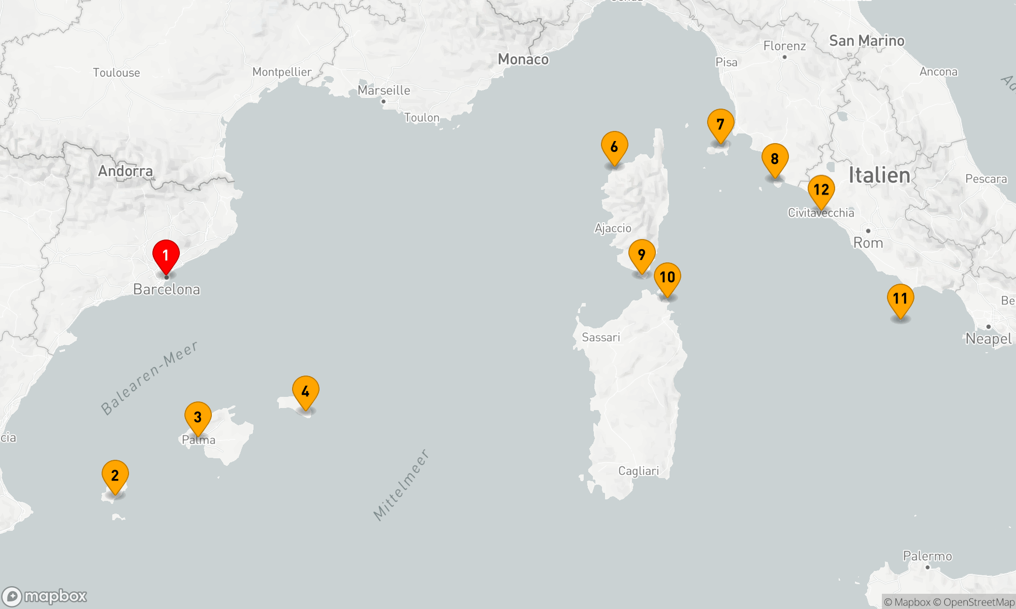 Route 11 Nächte - Idyllische Inseln im Mittelmeer