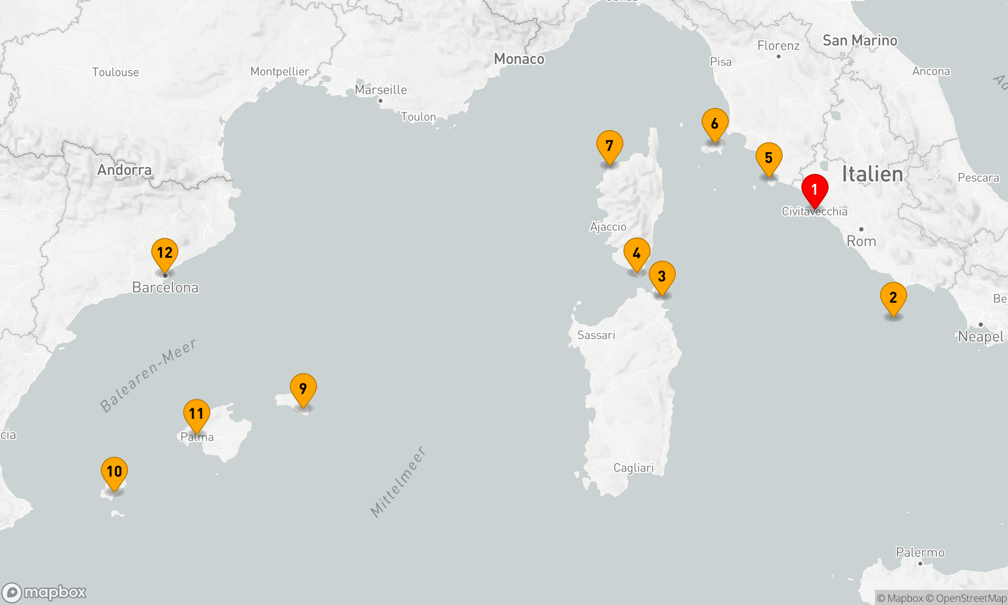 Route 11 Nächte - Idyllische Inseln im Mittelmeer