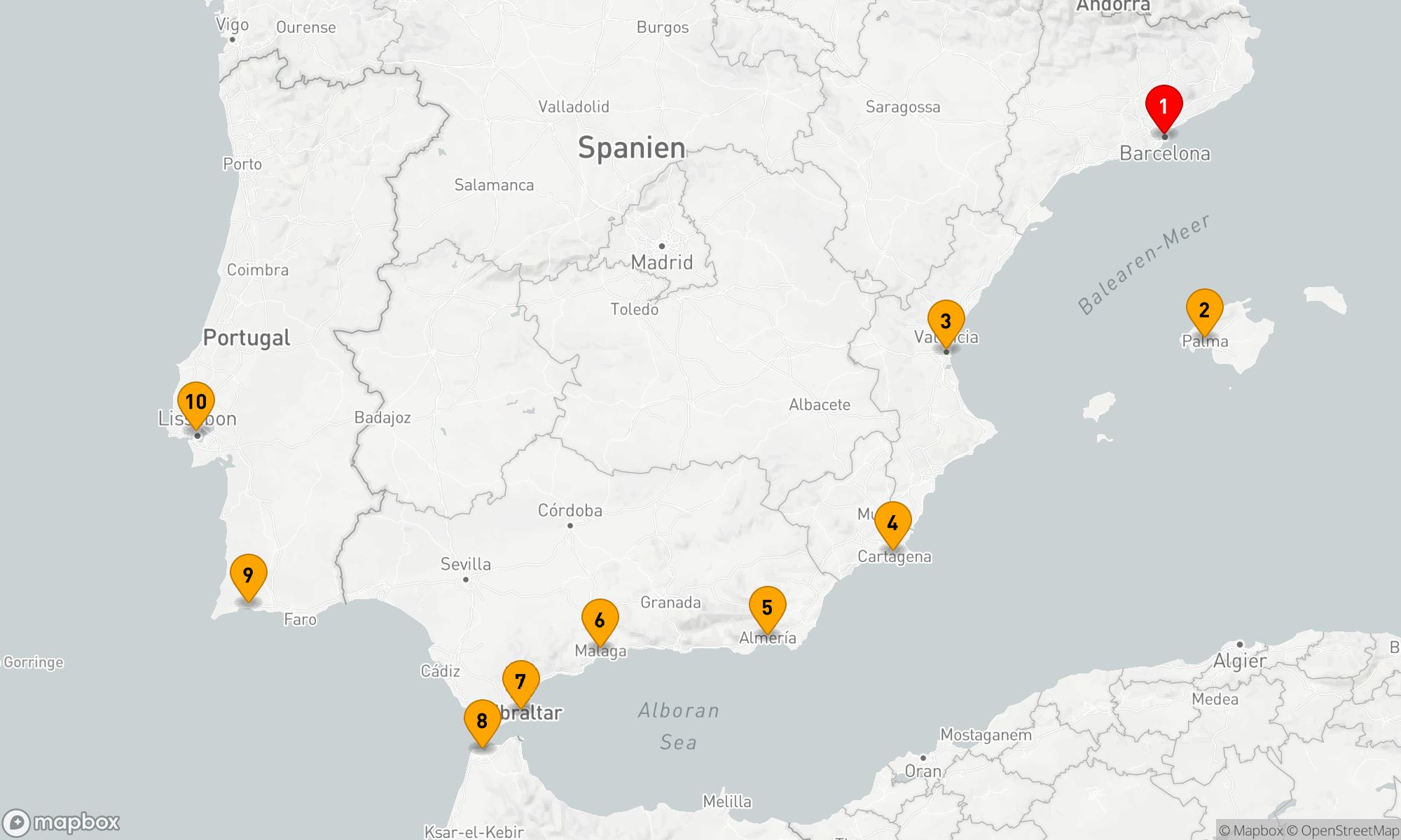 Route 9 Nächte - Iberische und marokkanische Wunder: Spanien bis Portugal