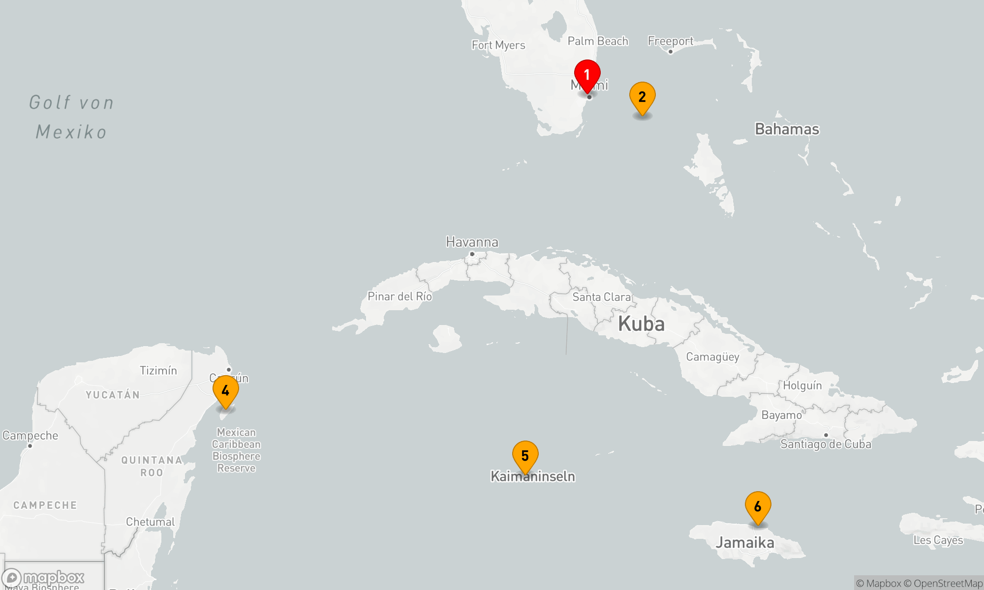 Route 7 Nächte - Karibische Paradieskreuzfahrt