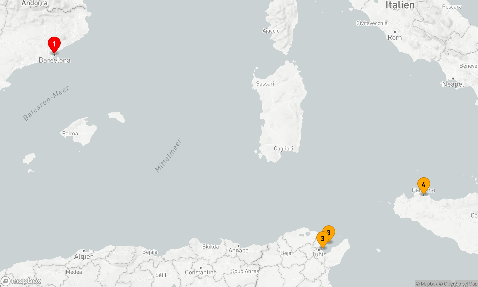 Route 3 Nächte - Mediterranes Kaleidoskop