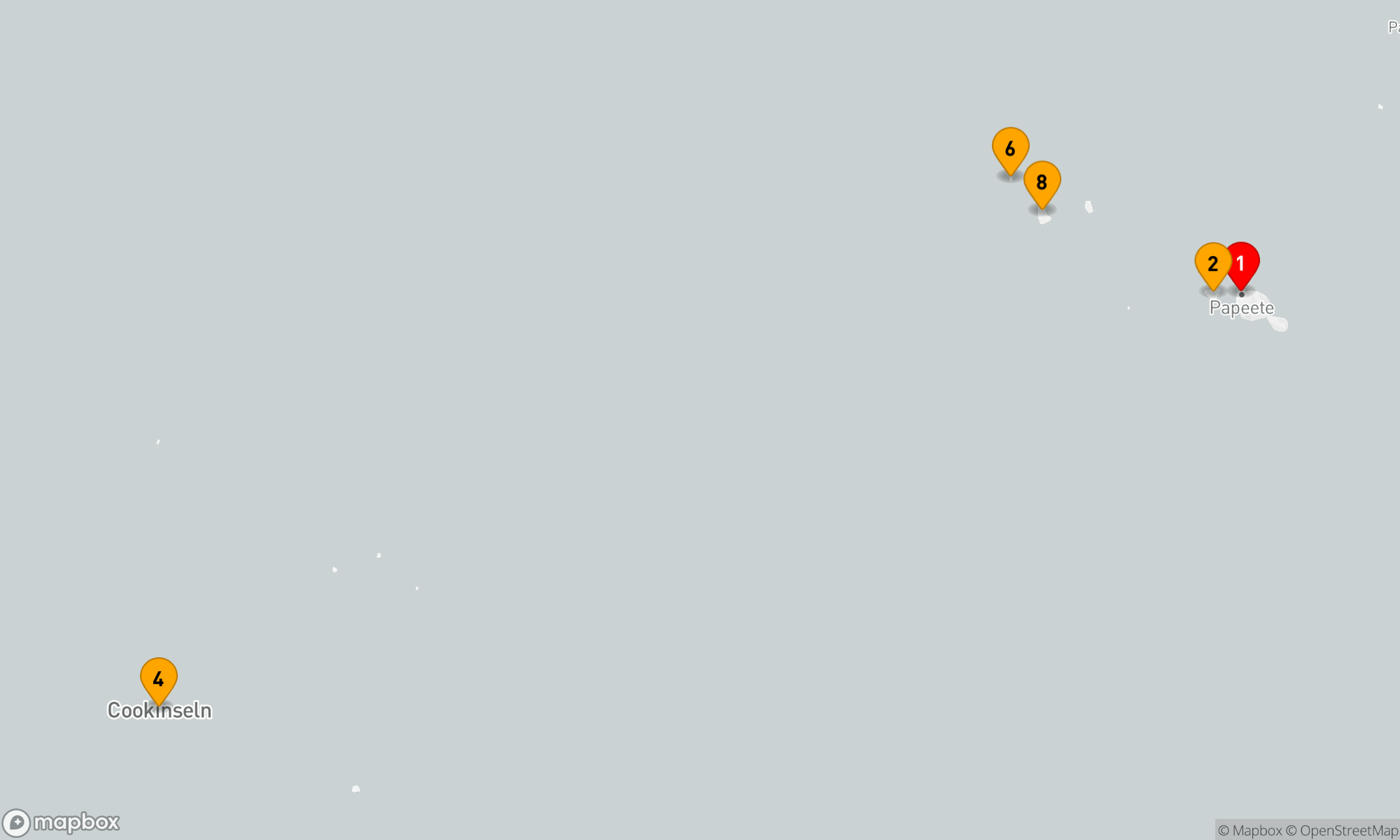 Route 8 Nächte - Zauberhafte Paradiesinseln der Südsee