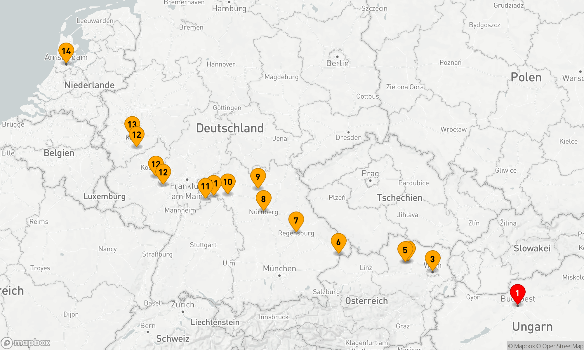 Route 14 Nächte - Juwelen von Europa