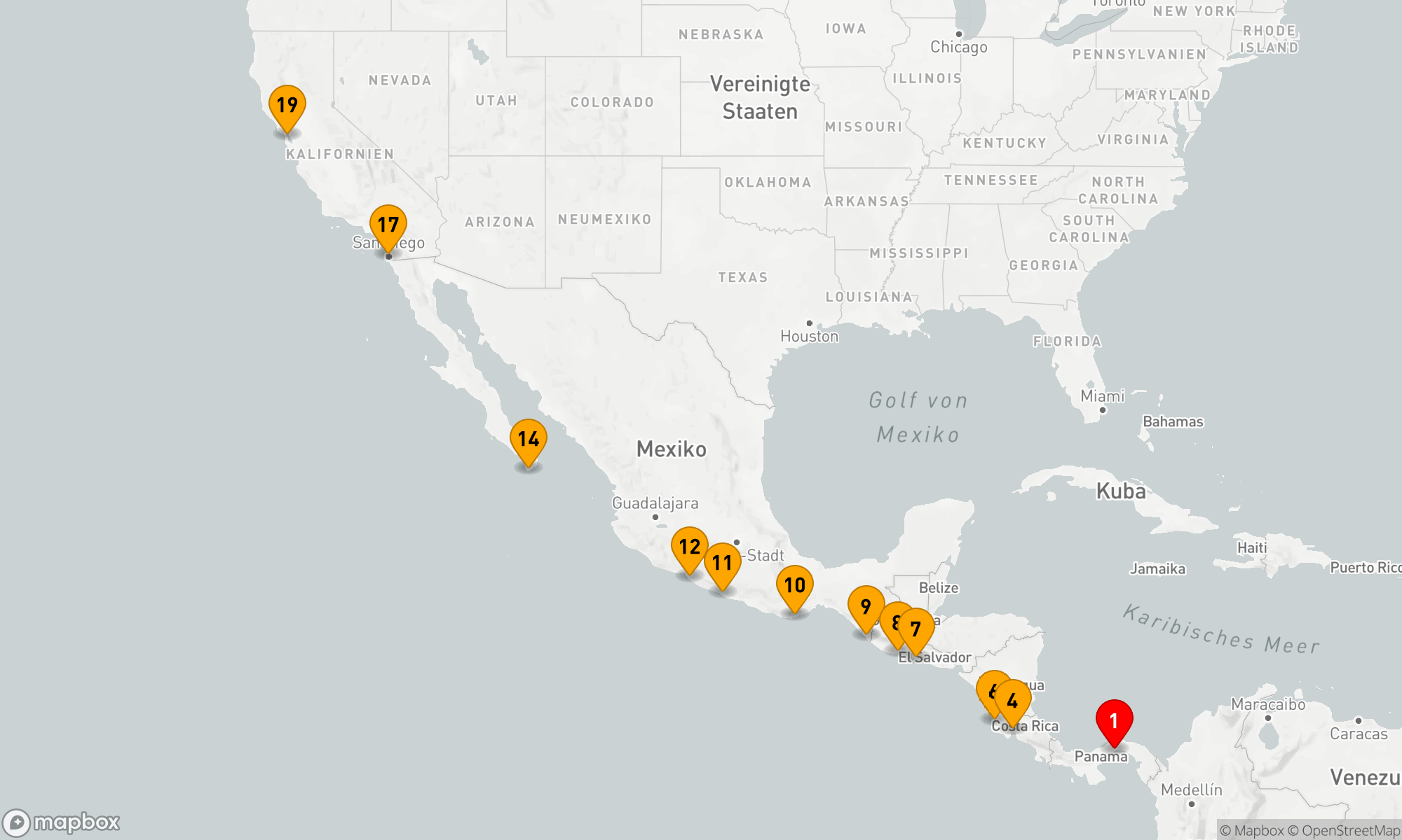 Route 19 Nächte - Von Panama bis San Francisco