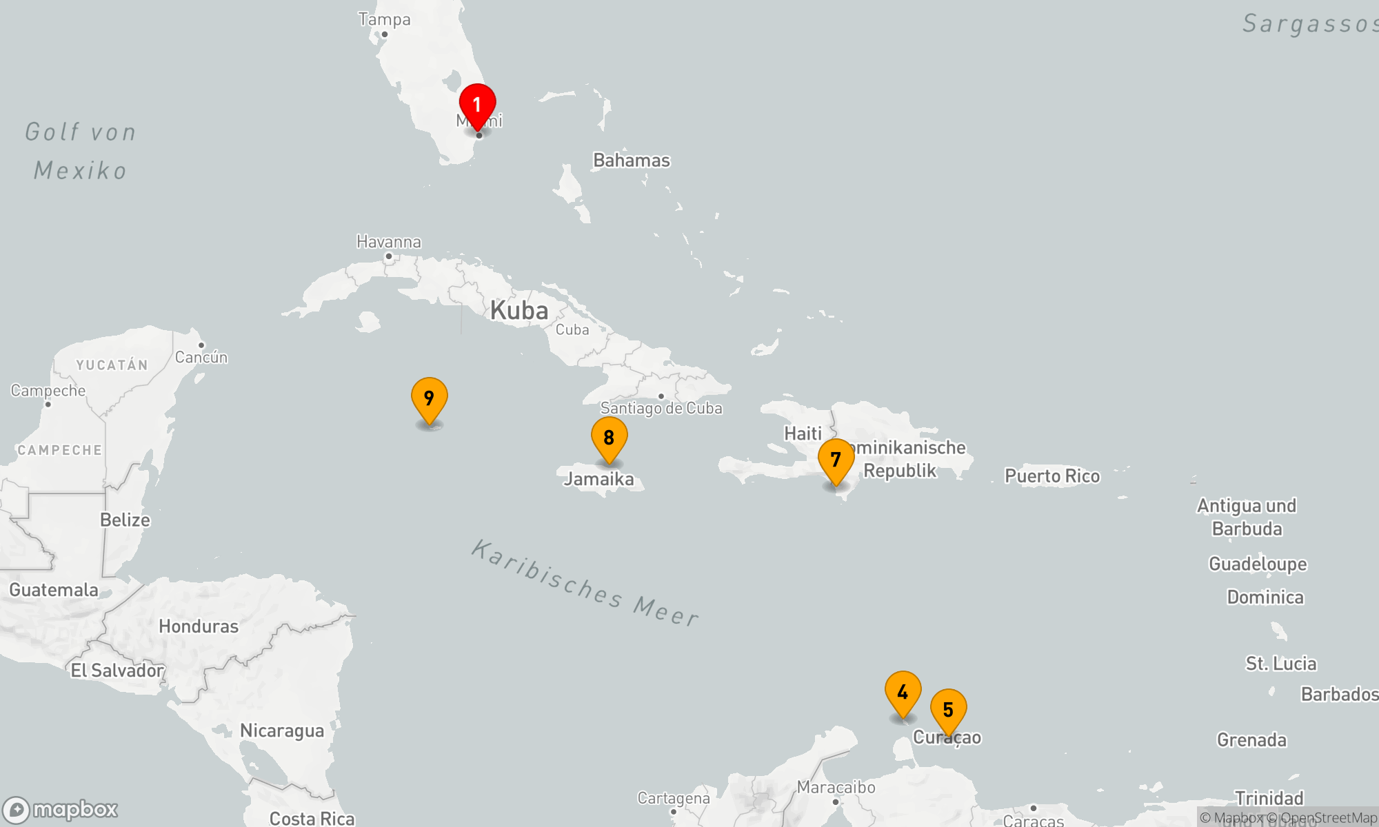 Route 10 Nächte - Karibische Inselzauber-Route