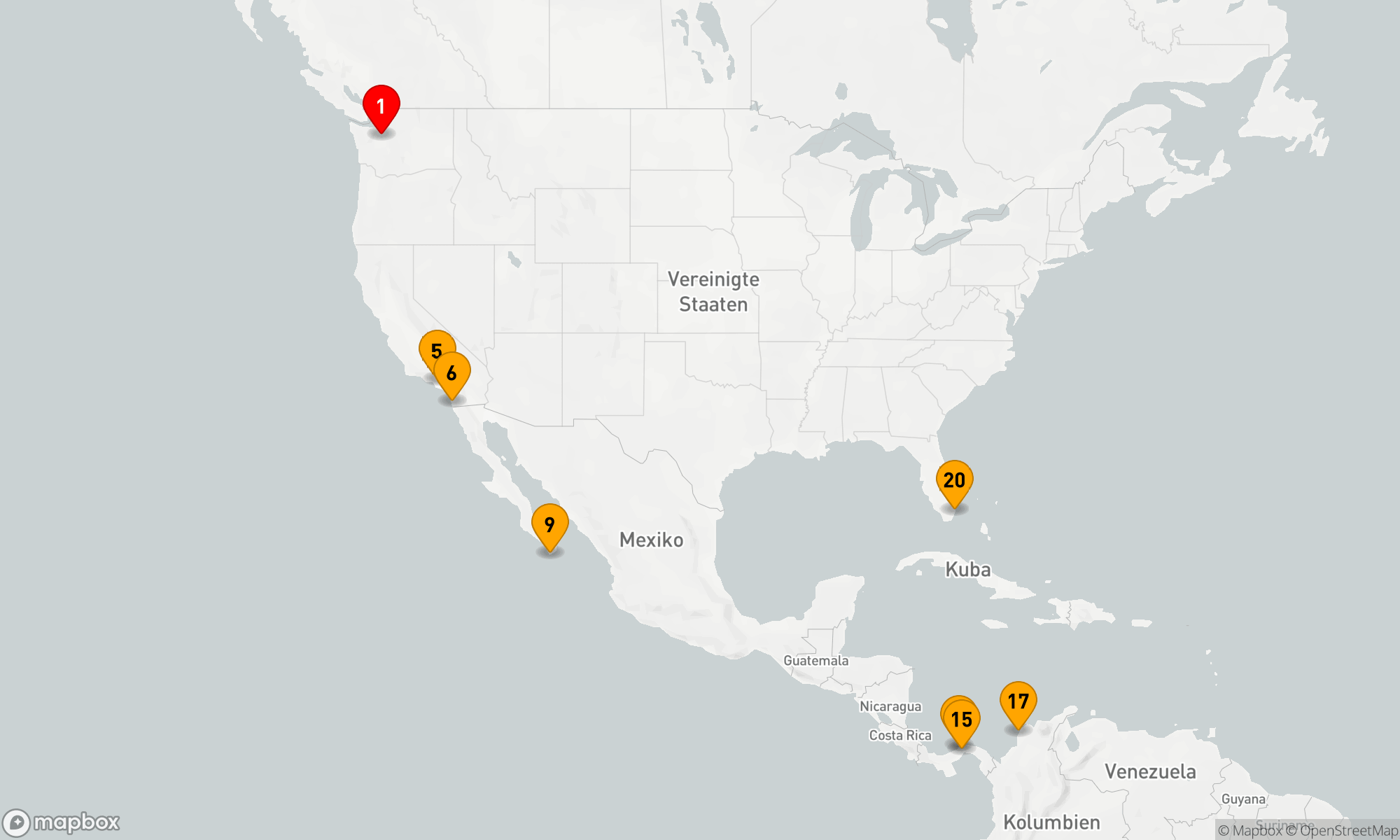 Route 19 Nächte - Pazifik trifft Karibik: Von der Westküste in die Tropen