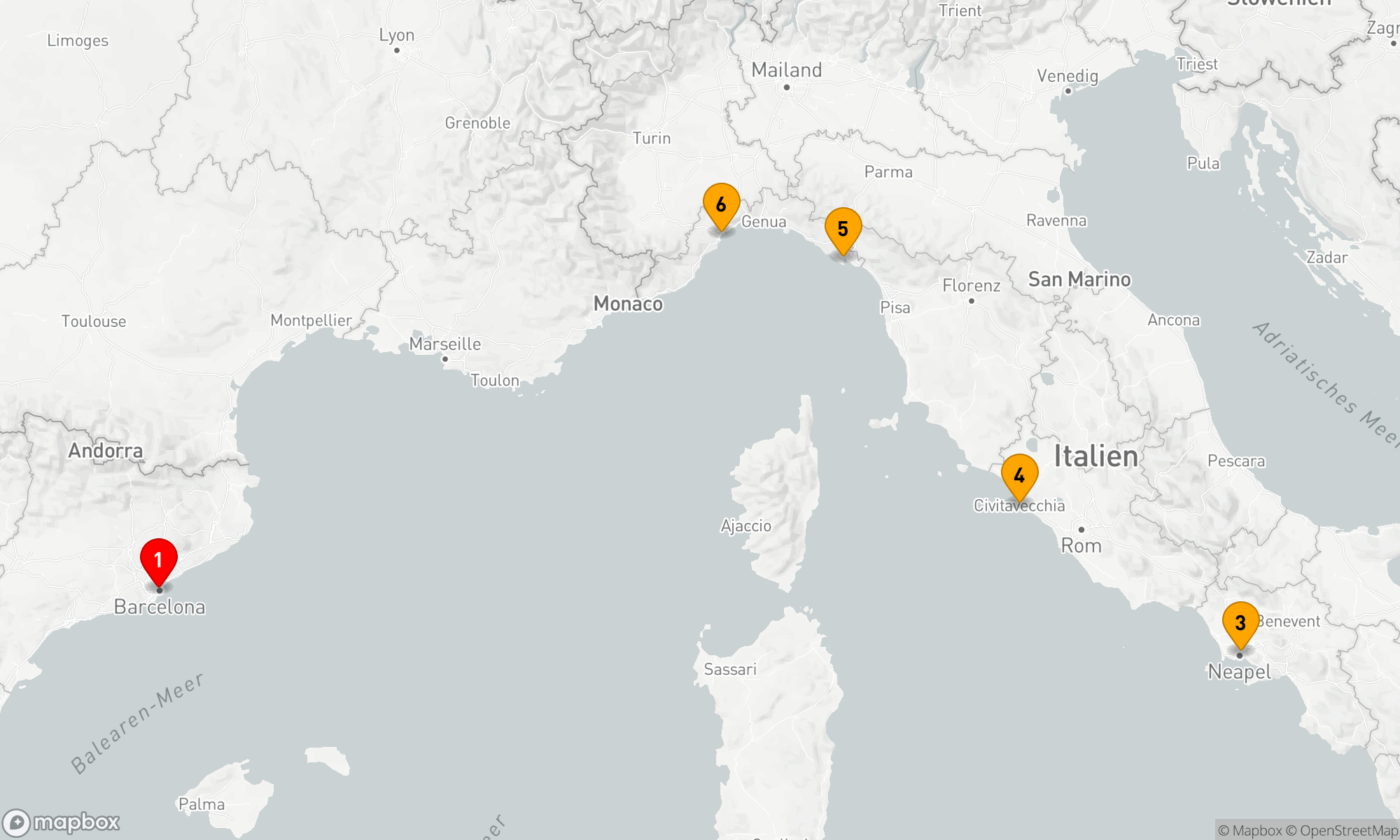Route 5 Nächte - Mediterrane Entdeckungsreise