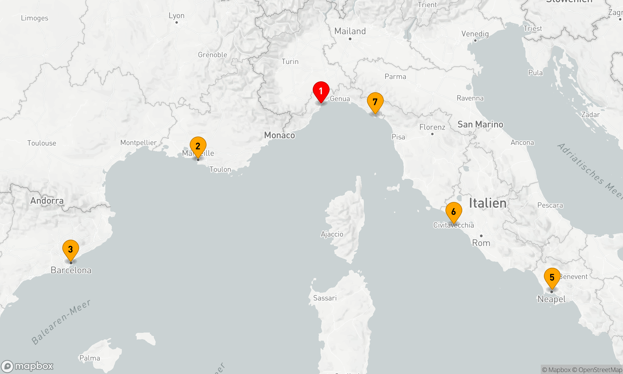 Route 7 Nächte - Mediterrane Entdeckungsreise