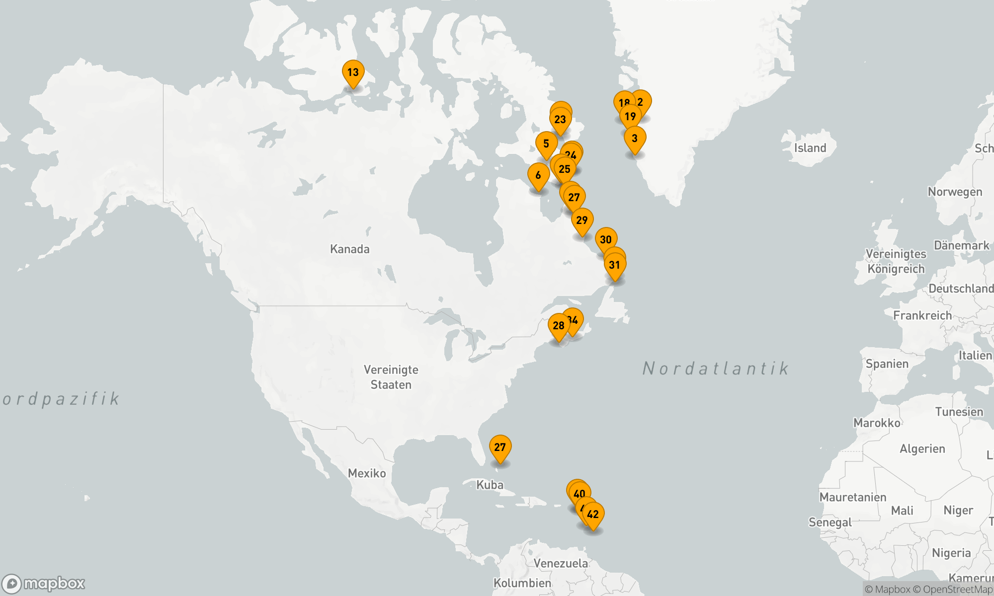 Route 41 Nächte - NORDWESTPASSAGE,  LABRADORKÜSTE & KARIBIK