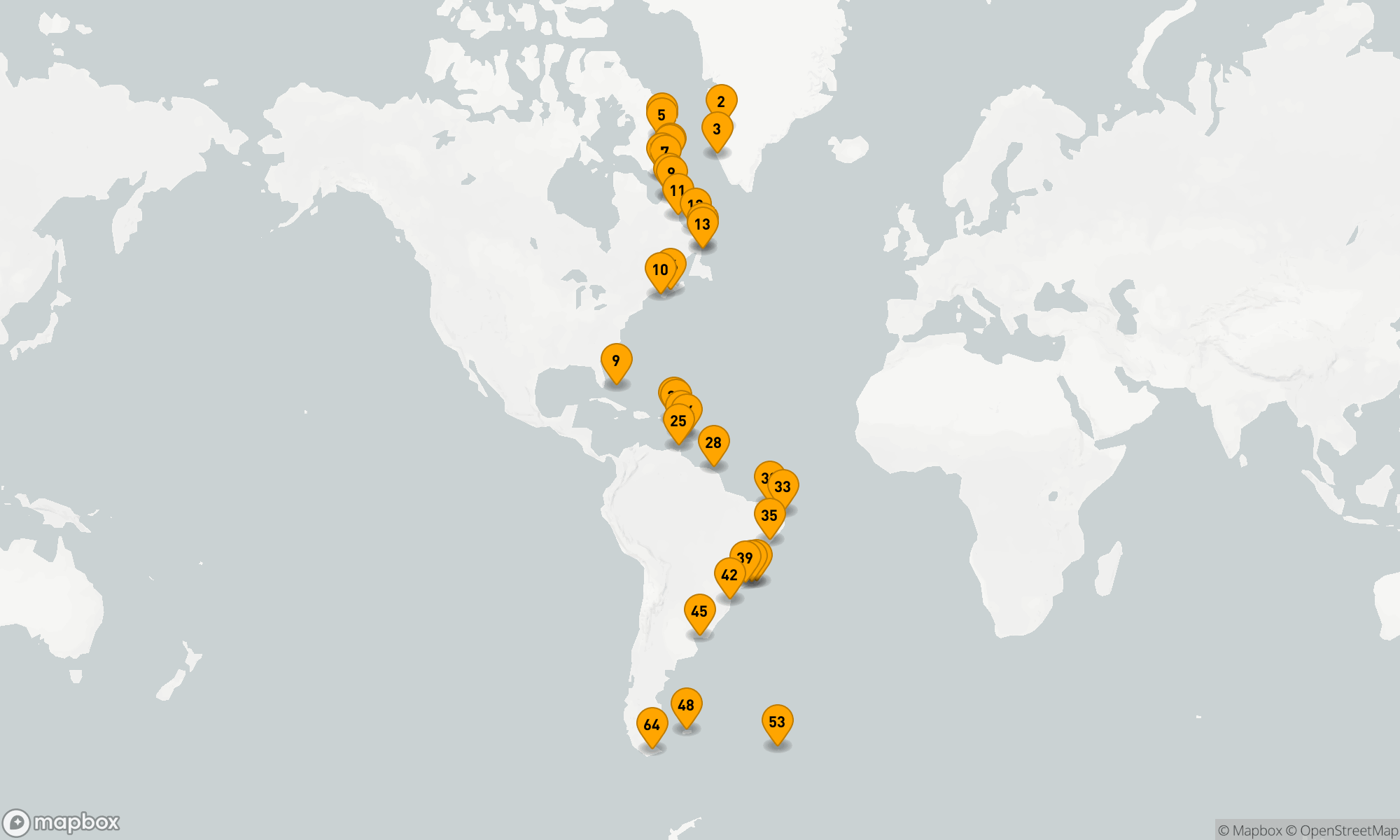 Route 64 Nächte - LABRADOR KÜSTE,  KARIBIK,  SÜDAMERIKA & SCHOTTISCHER BOGEN