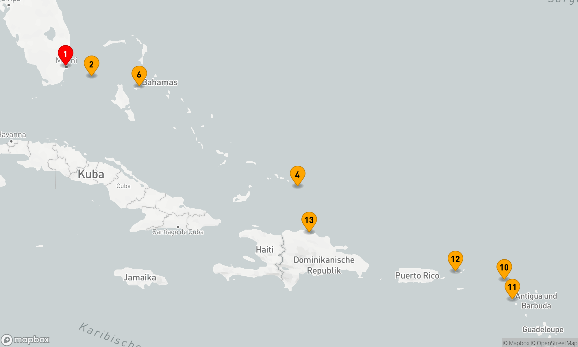 Route 14 Nächte - Karibische Entdeckungsreise ab Miami