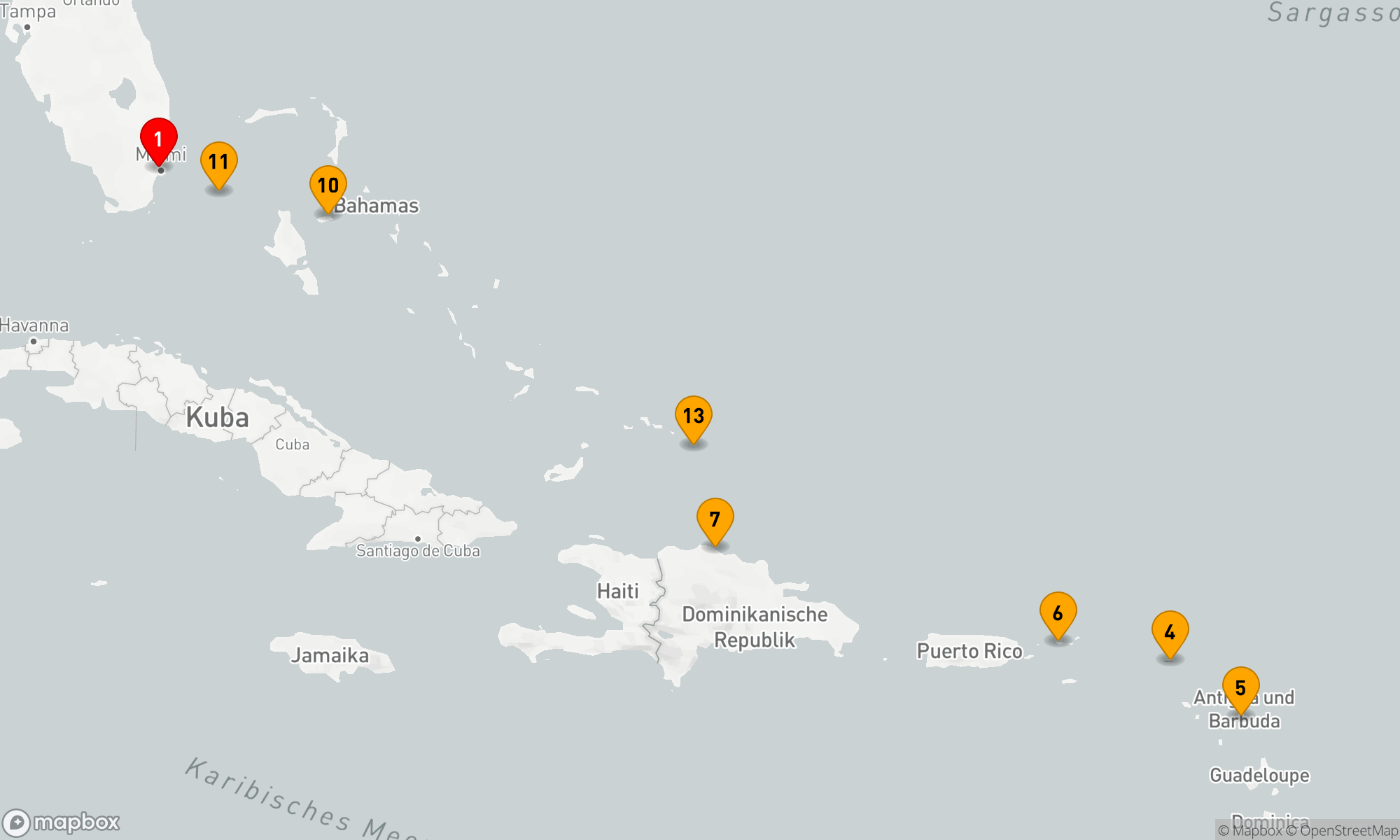 Route 14 Nächte - Karibische Inselträume mit MSC
