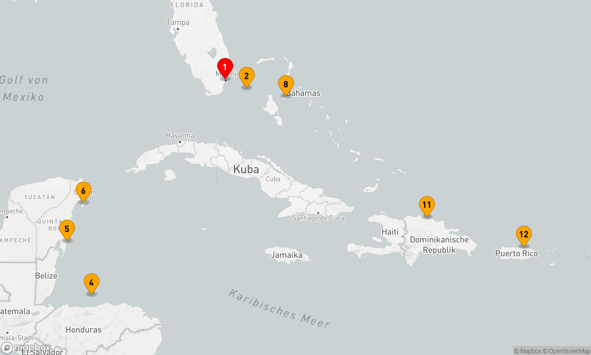 Route 15 Nächte - Karibische Entdeckungsfahrt