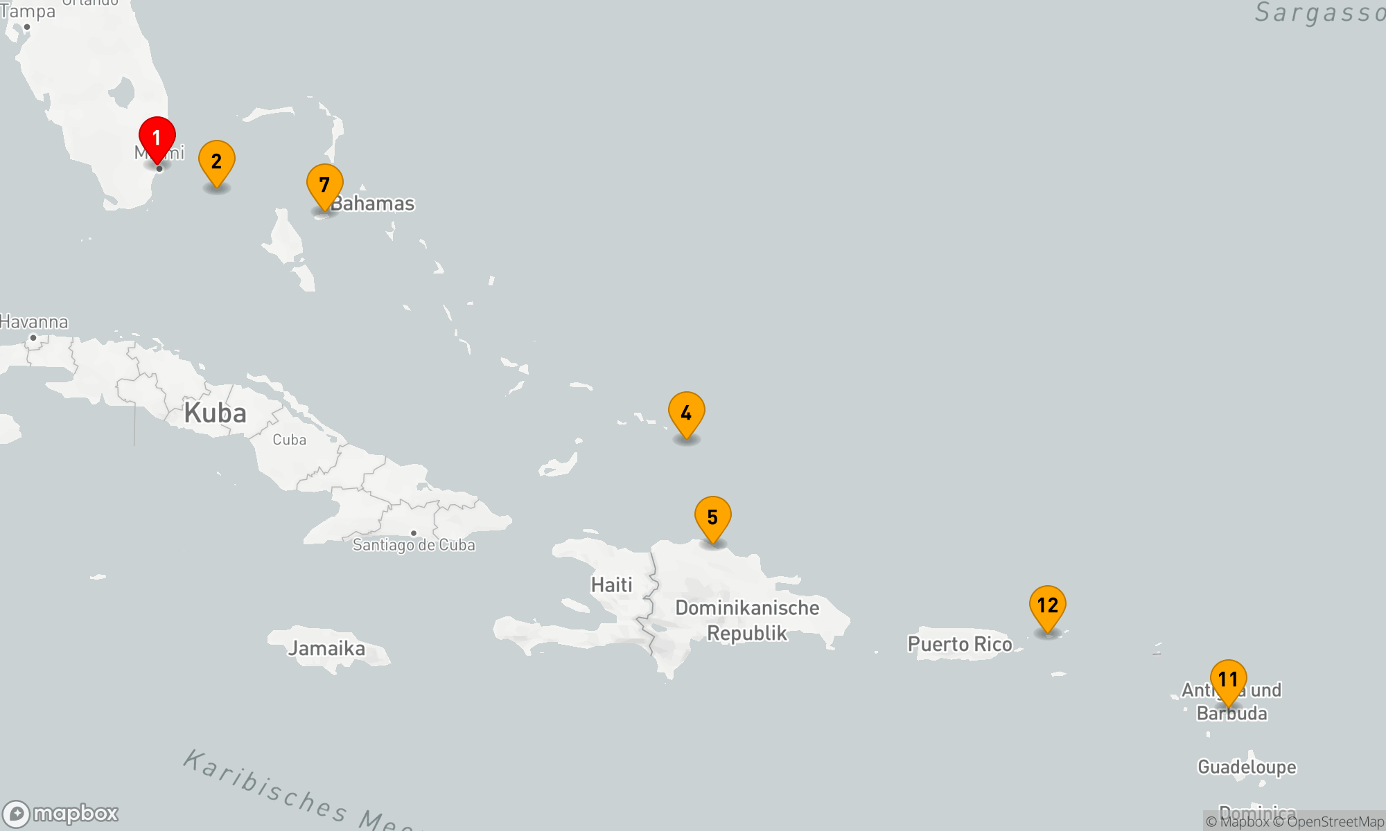 Route 14 Nächte - Karibische Inselträume ab Miami