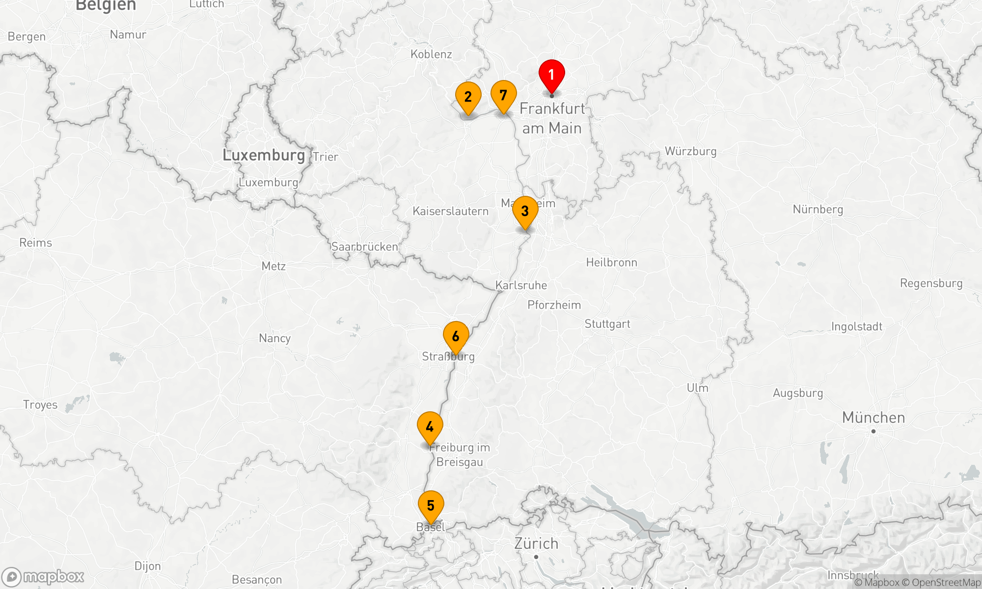 Route 7 Nächte - Kurs Silvester Süd
