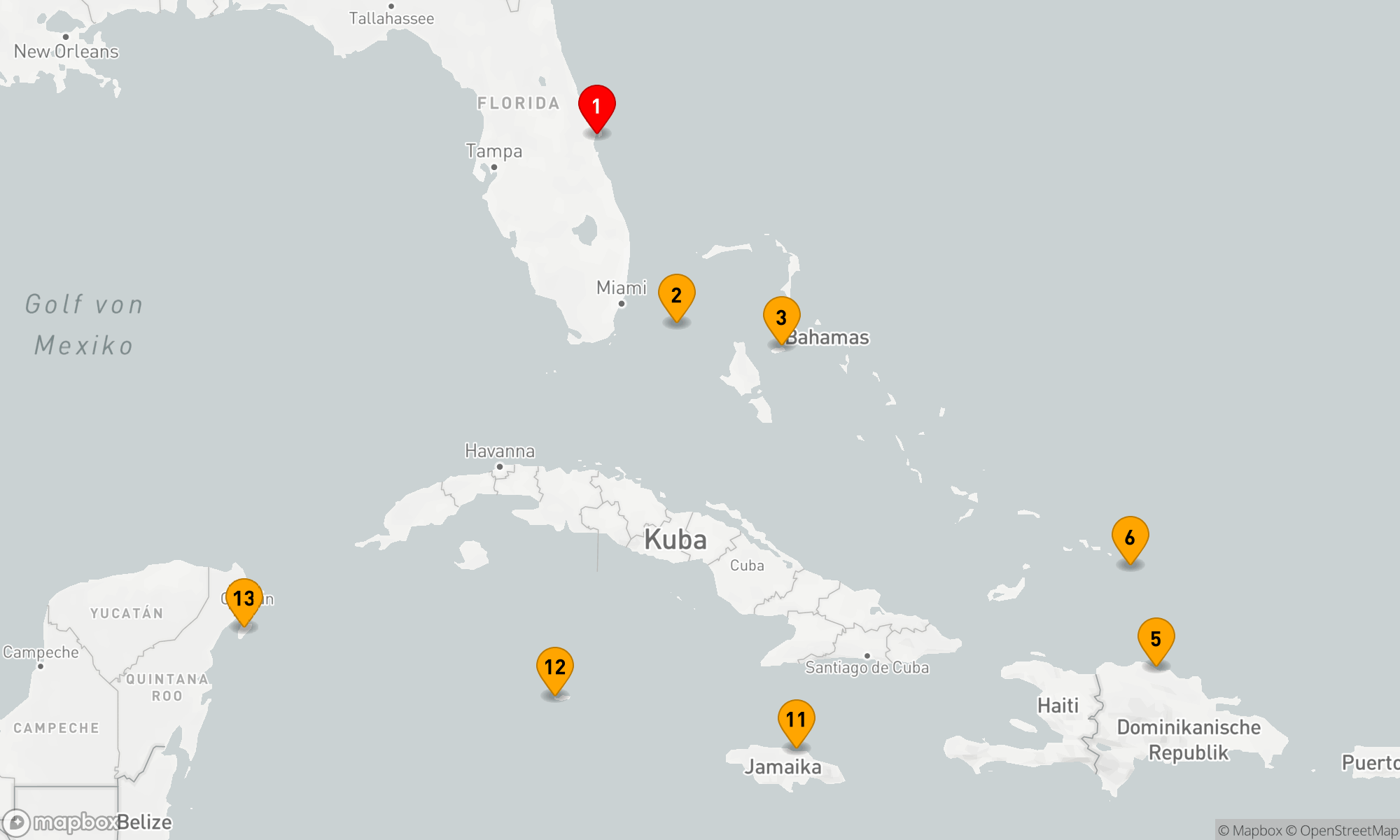 Route 14 Nächte - Karibische Entdeckungsfahrt
