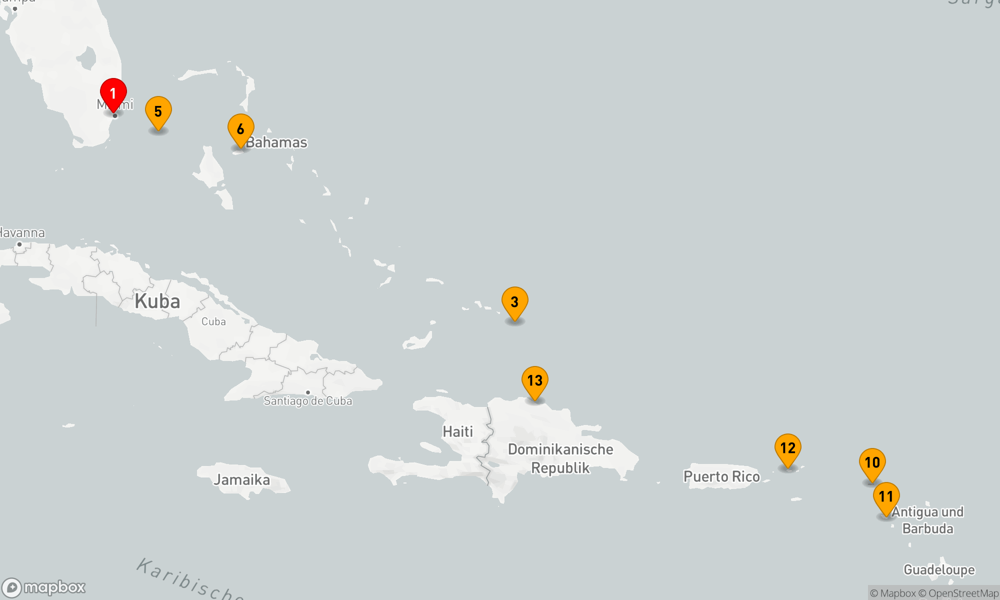 Route 14 Nächte - Karibische Entdeckungsreise ab Miami