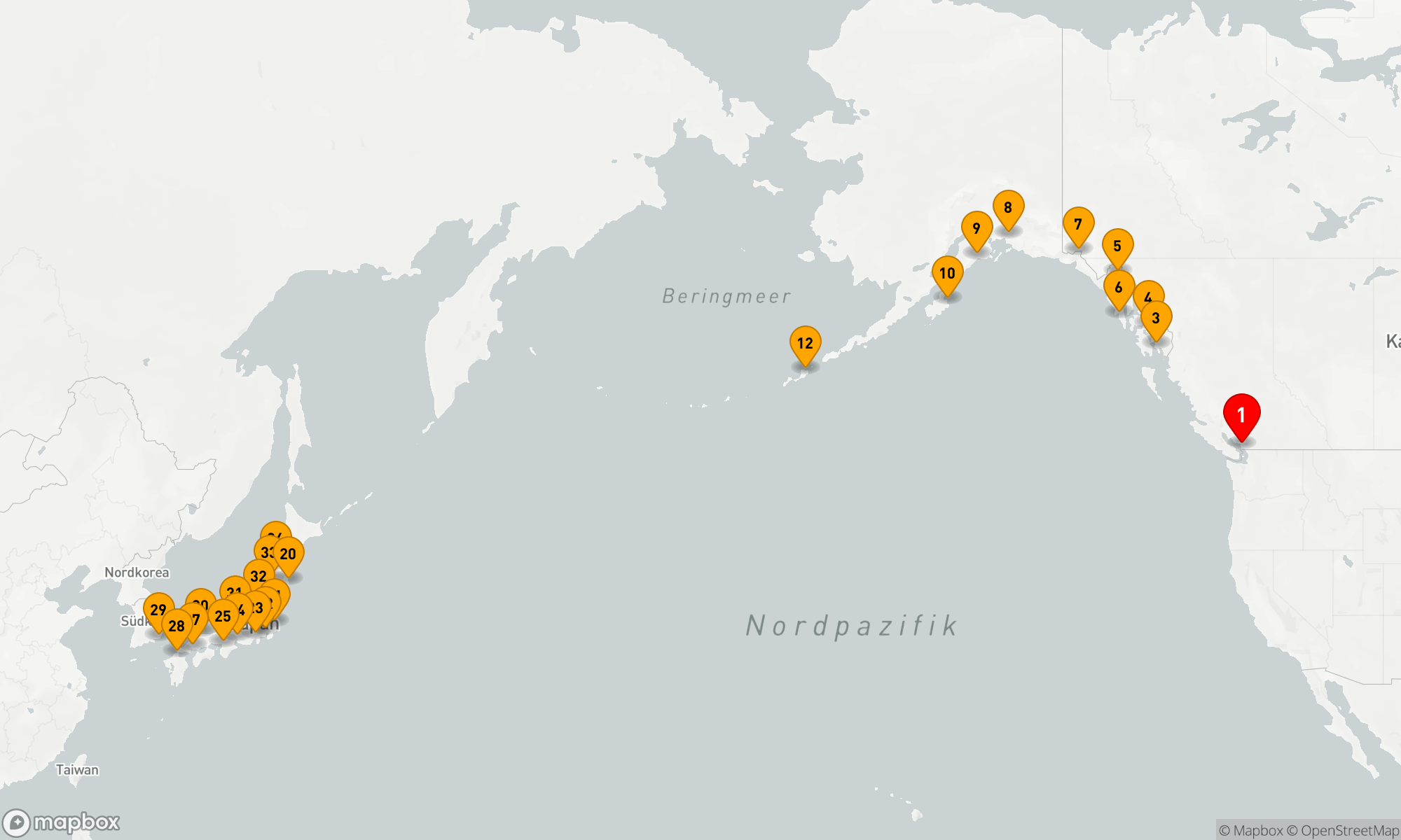 Route 35 Nächte - ALASKA & JAPAN KREUZFAHRT: KETCHIKAN,  TOKIO & OSAKA
