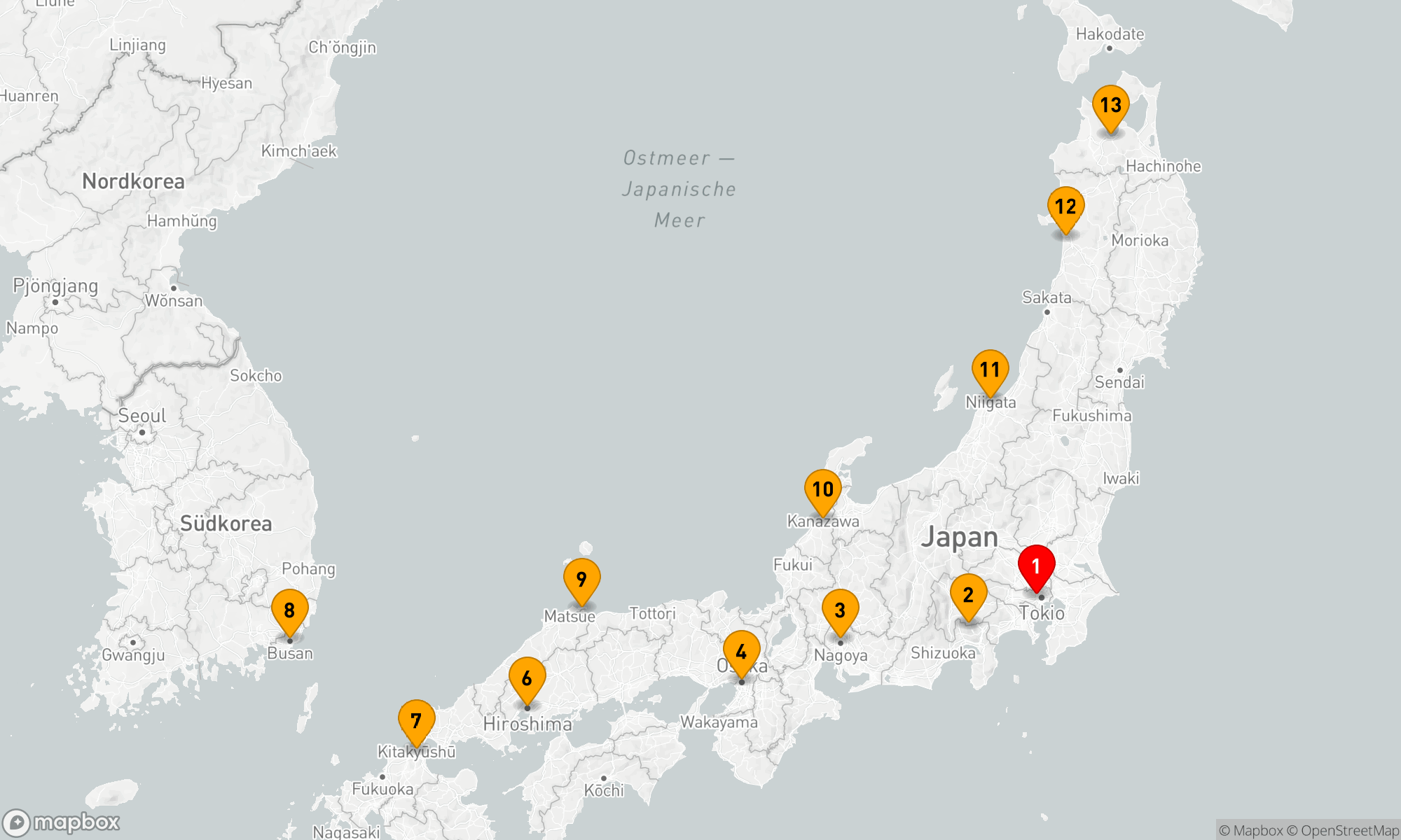 Route 14 Nächte - JAPAN INTENSIV KREUZFAHRT: TOKIO,  OSAKA & AKITA