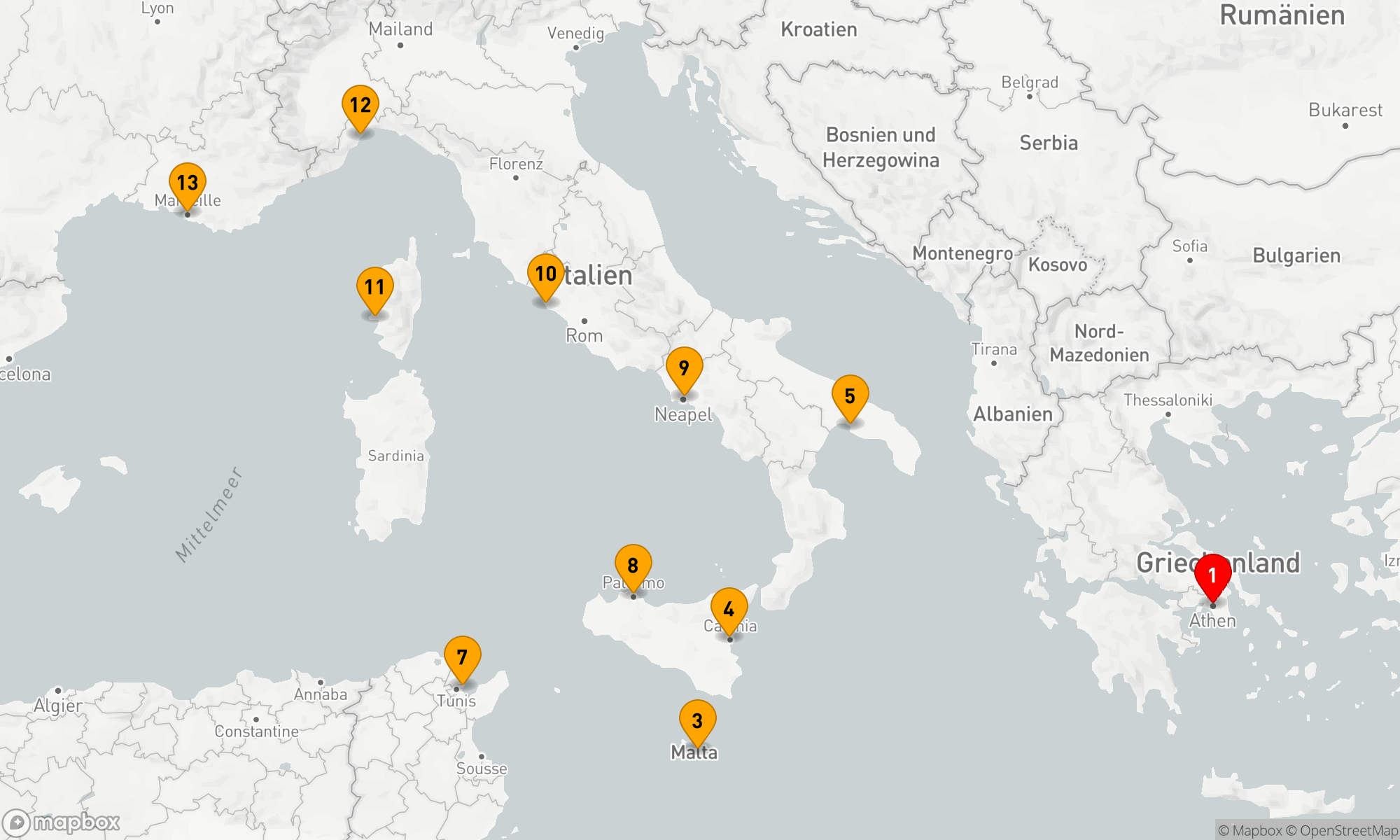Route 12 Nächte - Mediterrane Mosaikträume