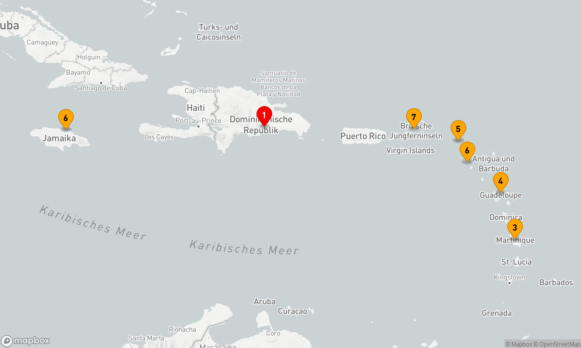 Route 7 Nächte - Karibische Inselzauber-Route