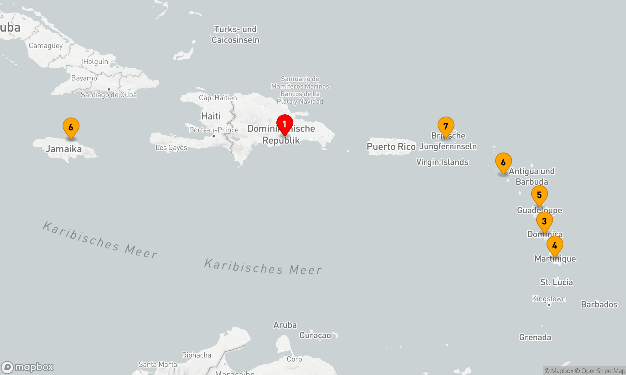 Route 7 Nächte - Karibische Inselträume mit Costa Favolosa