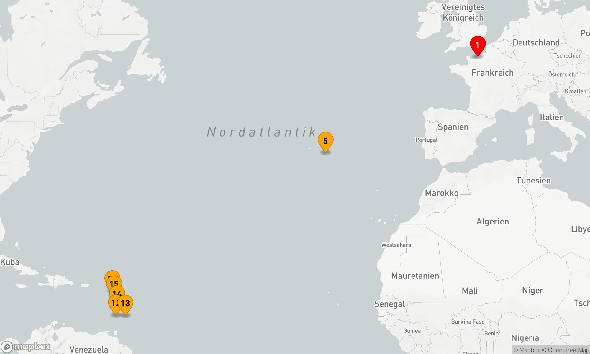 Route 14 Nächte - Atlantische Inselträume - Von Europa in die Karibik