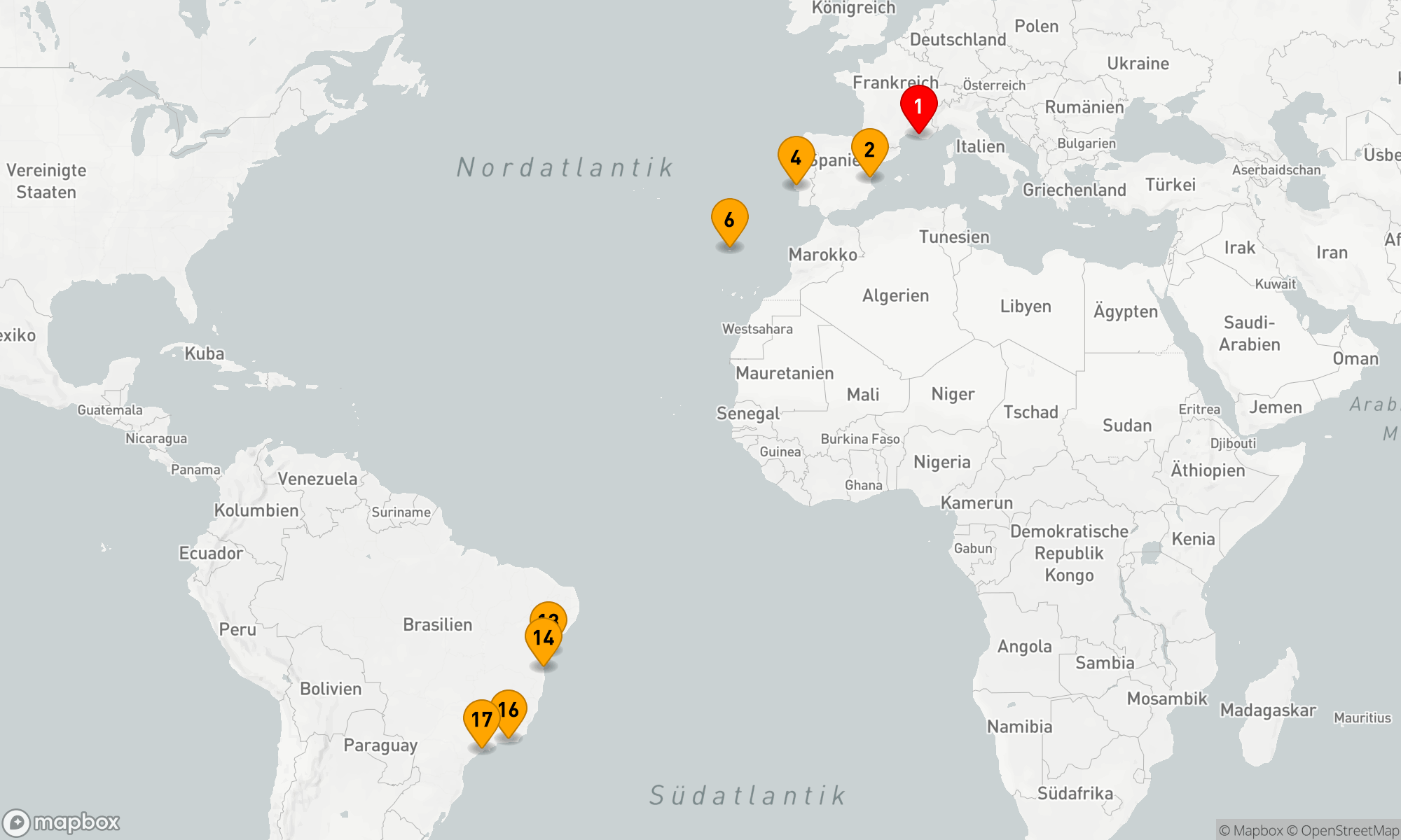 Route 16 Nächte - Von der Provence zum Zuckerhut: Entdeckungsreise über den Atlantik